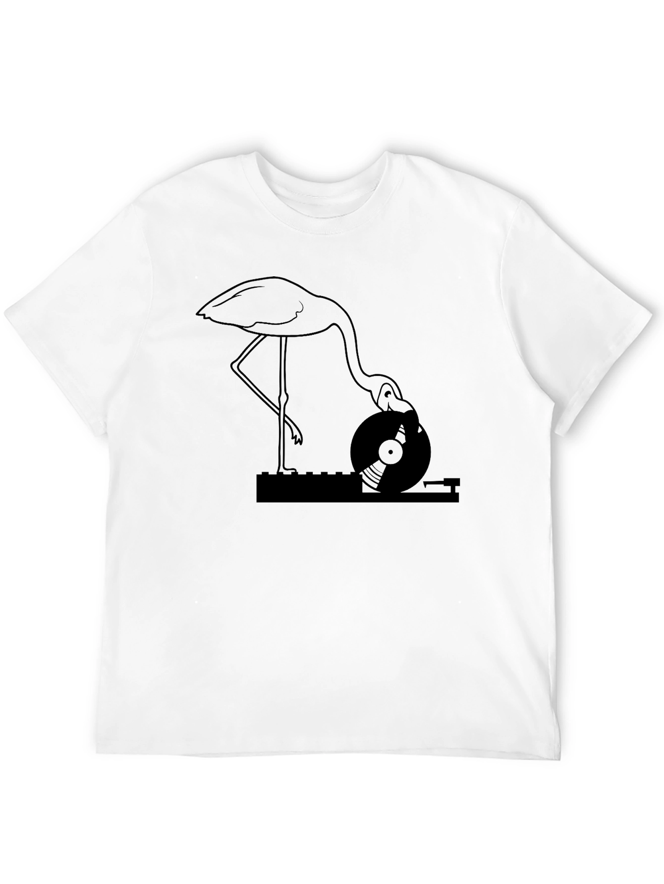 Flamingo DJ Black T-Shirt