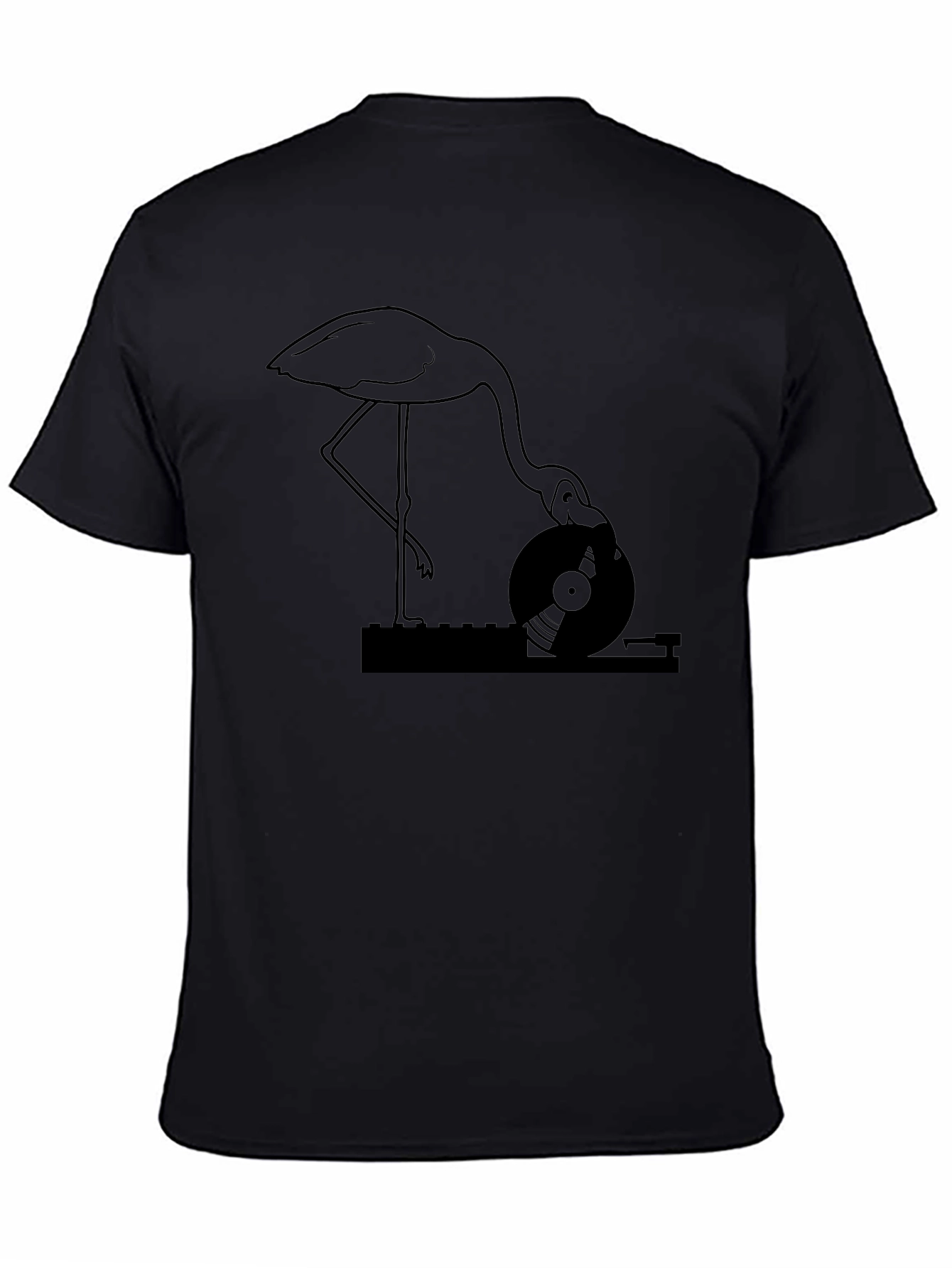 Flamingo DJ Black T-Shirt