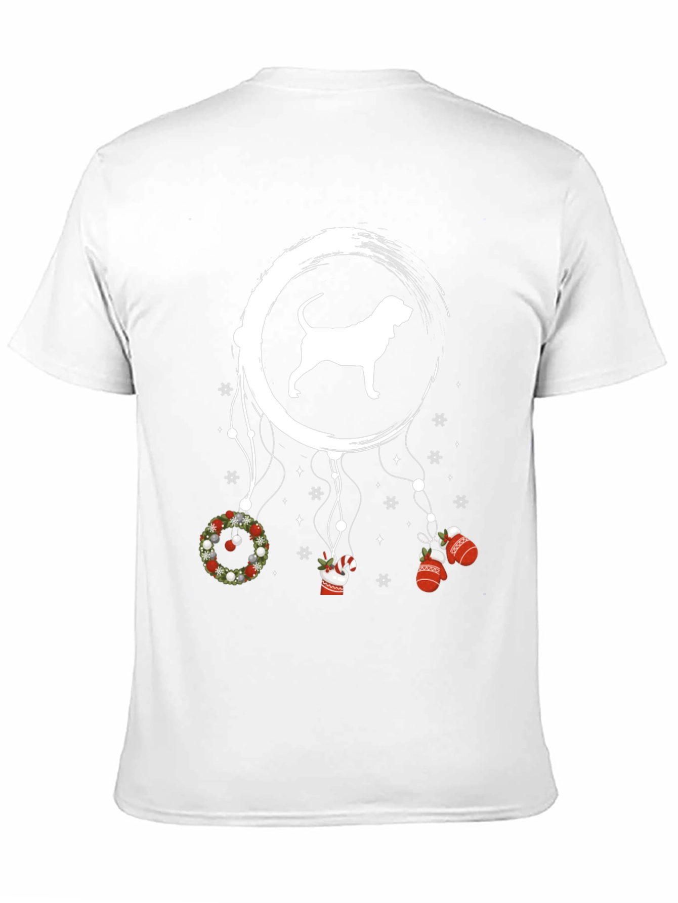 Festive Dog Dreamcatcher Black T-Shirt