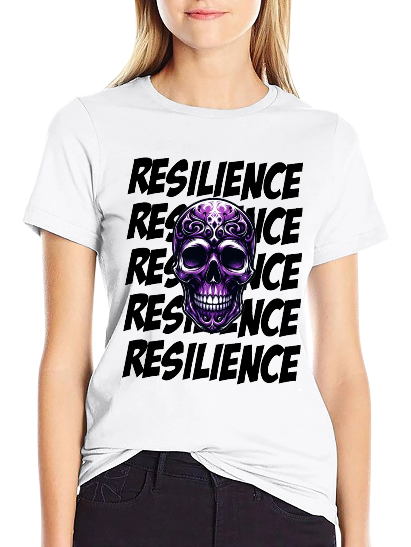 Resilience Skull Graphic T-Shirt