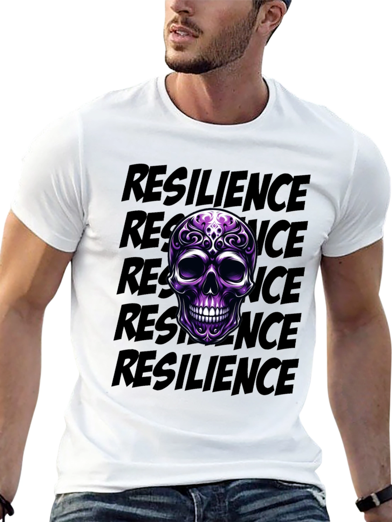 Resilience Skull Graphic T-Shirt