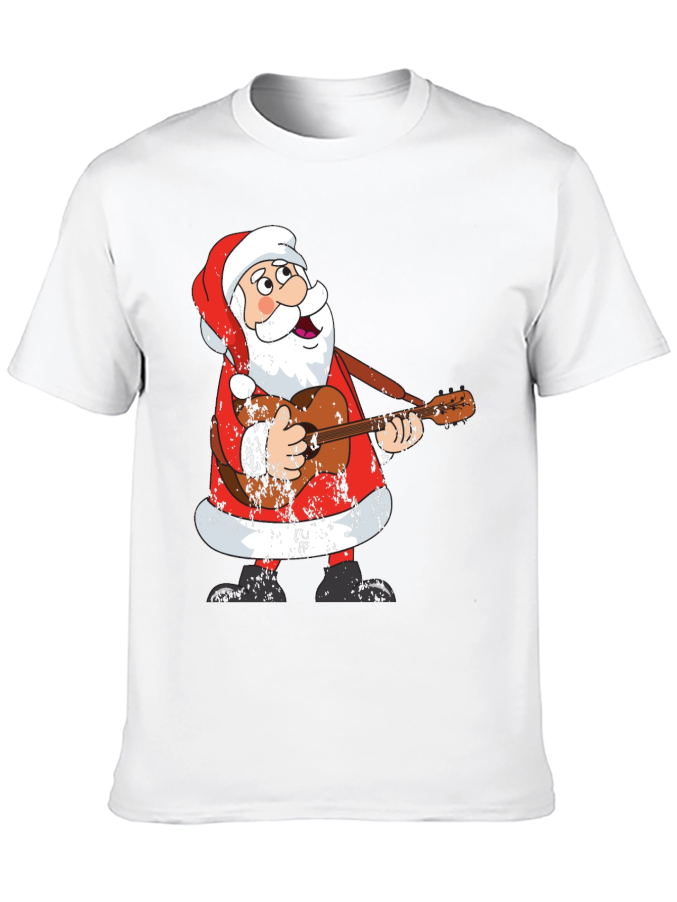 Santa Playing Guitar T-Shirt - Holiday Cheer!