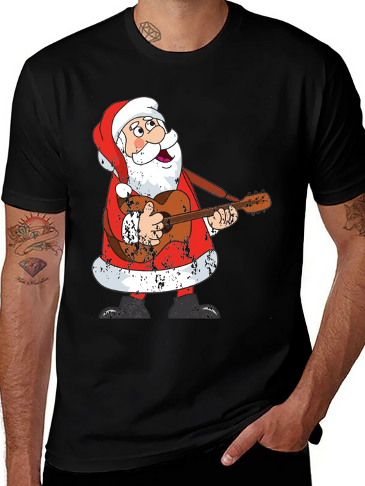 Santa Playing Guitar T-Shirt - Holiday Cheer!