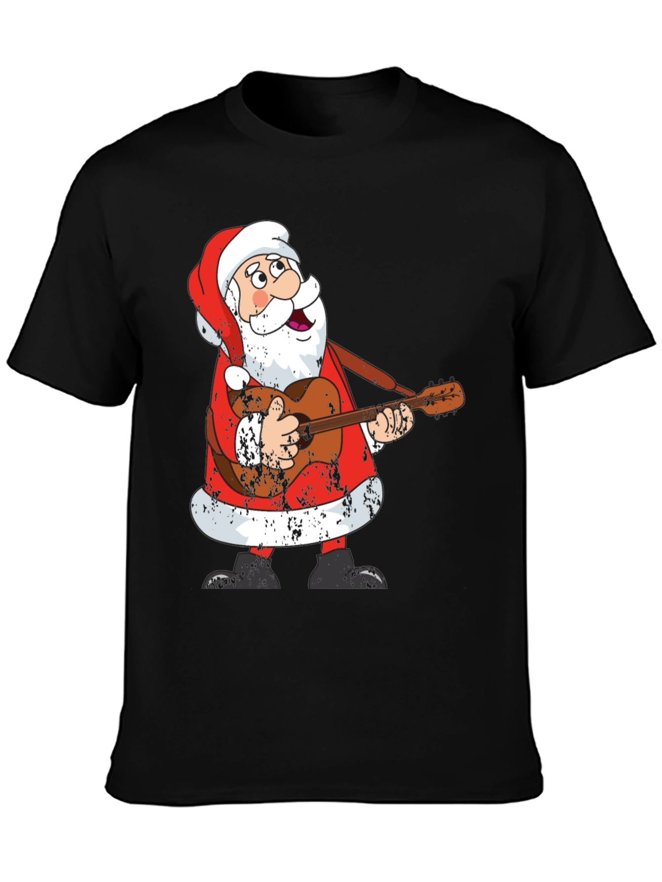 Santa Playing Guitar T-Shirt - Holiday Cheer!