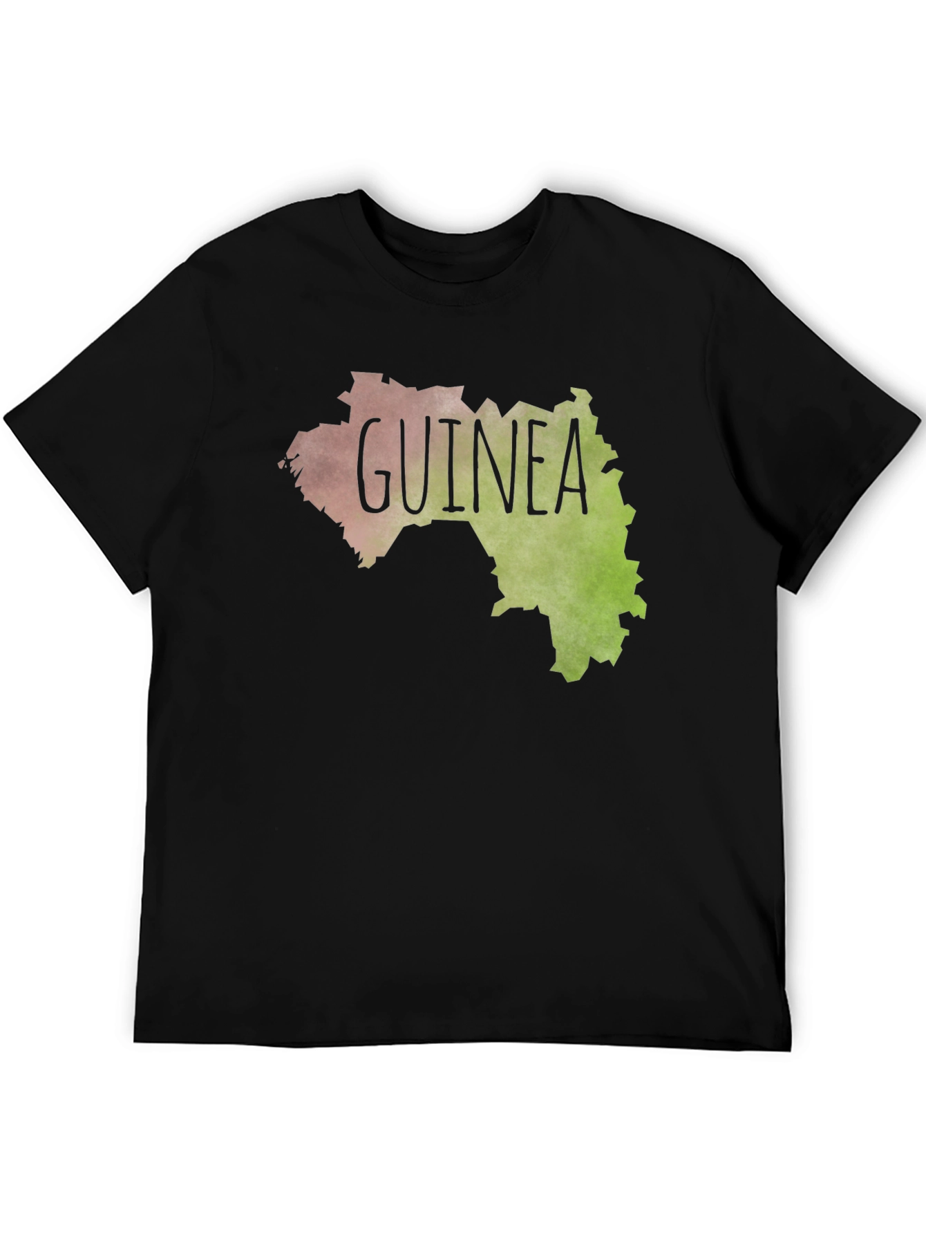 Guinea Map Graphic Tee - Black Unisex T-Shirt