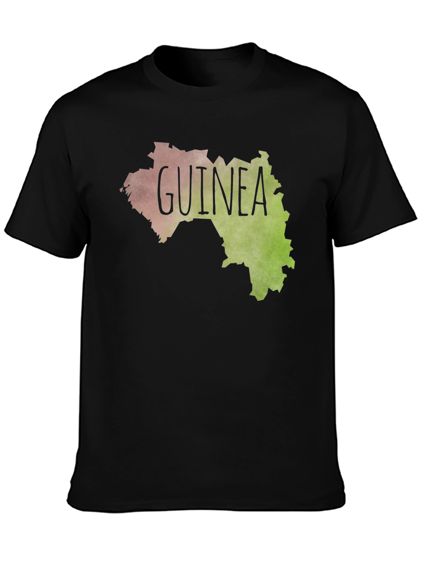 Guinea Map Graphic Tee - Black Unisex T-Shirt