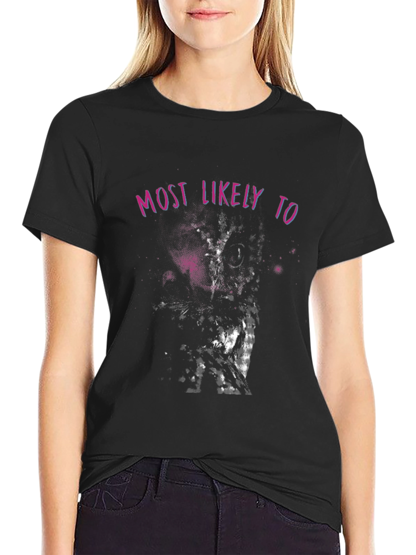 Most Likely To Graphic Tee - Black Cotton T-Shirt