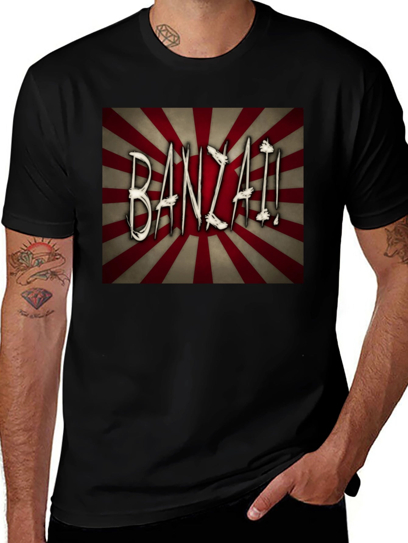 Banzai Graphic Tee - Retro Japanese Design