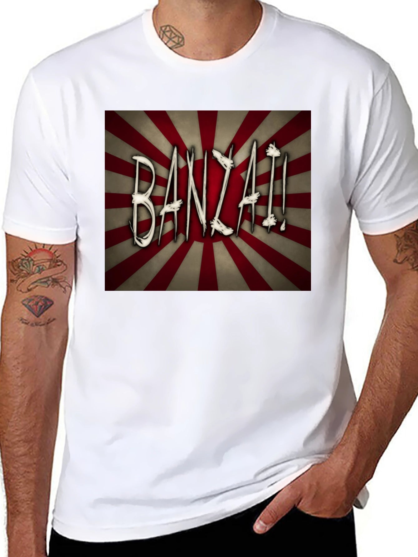 Banzai Graphic Tee - Retro Japanese Design