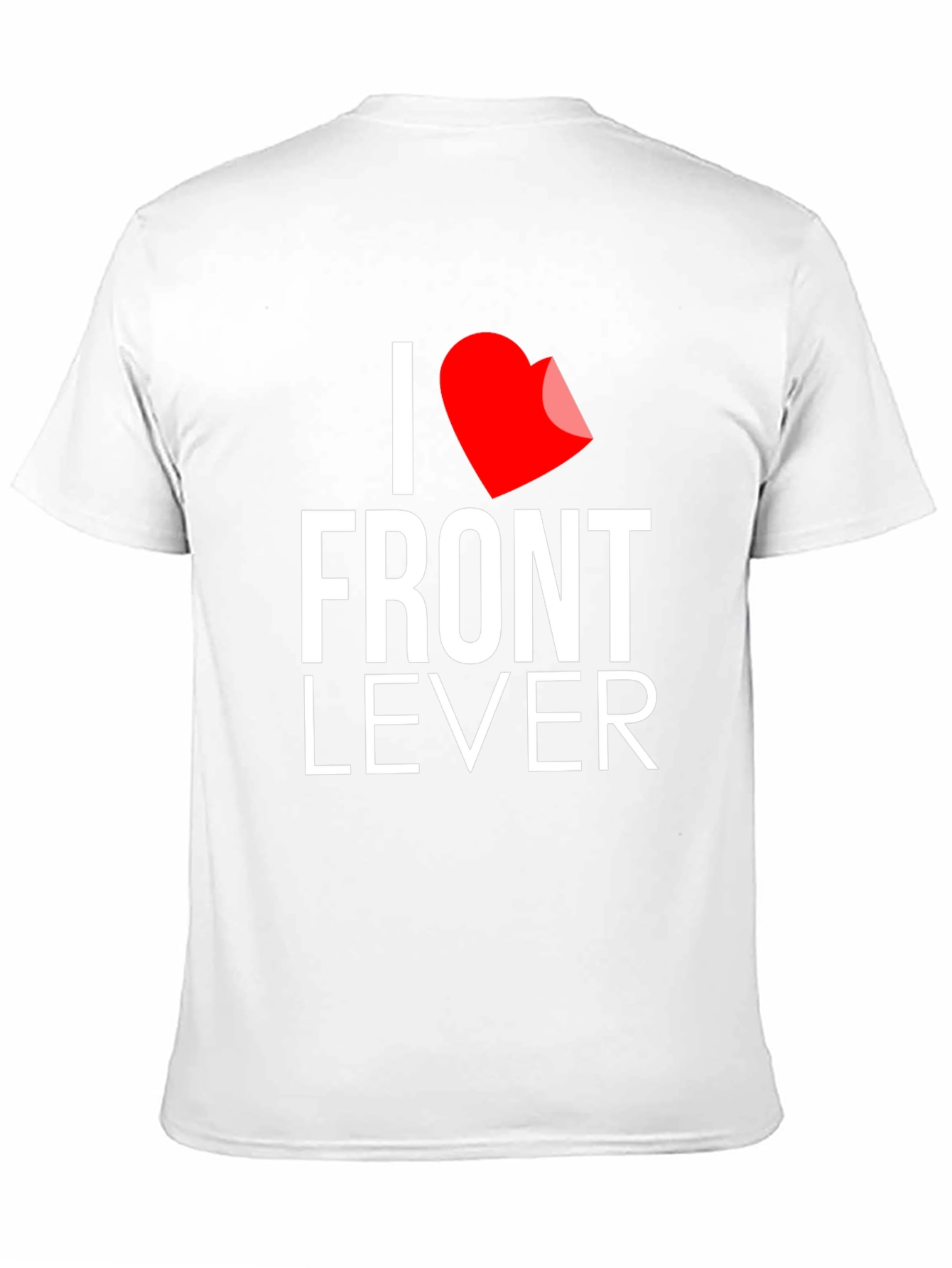 I Love Front Lever Black T-Shirt - Fitness Apparel