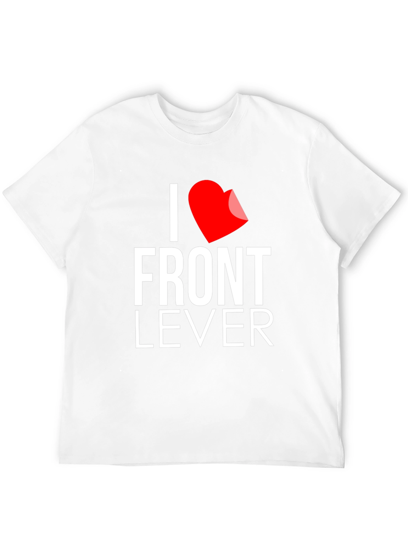 I Love Front Lever Black T-Shirt - Fitness Apparel
