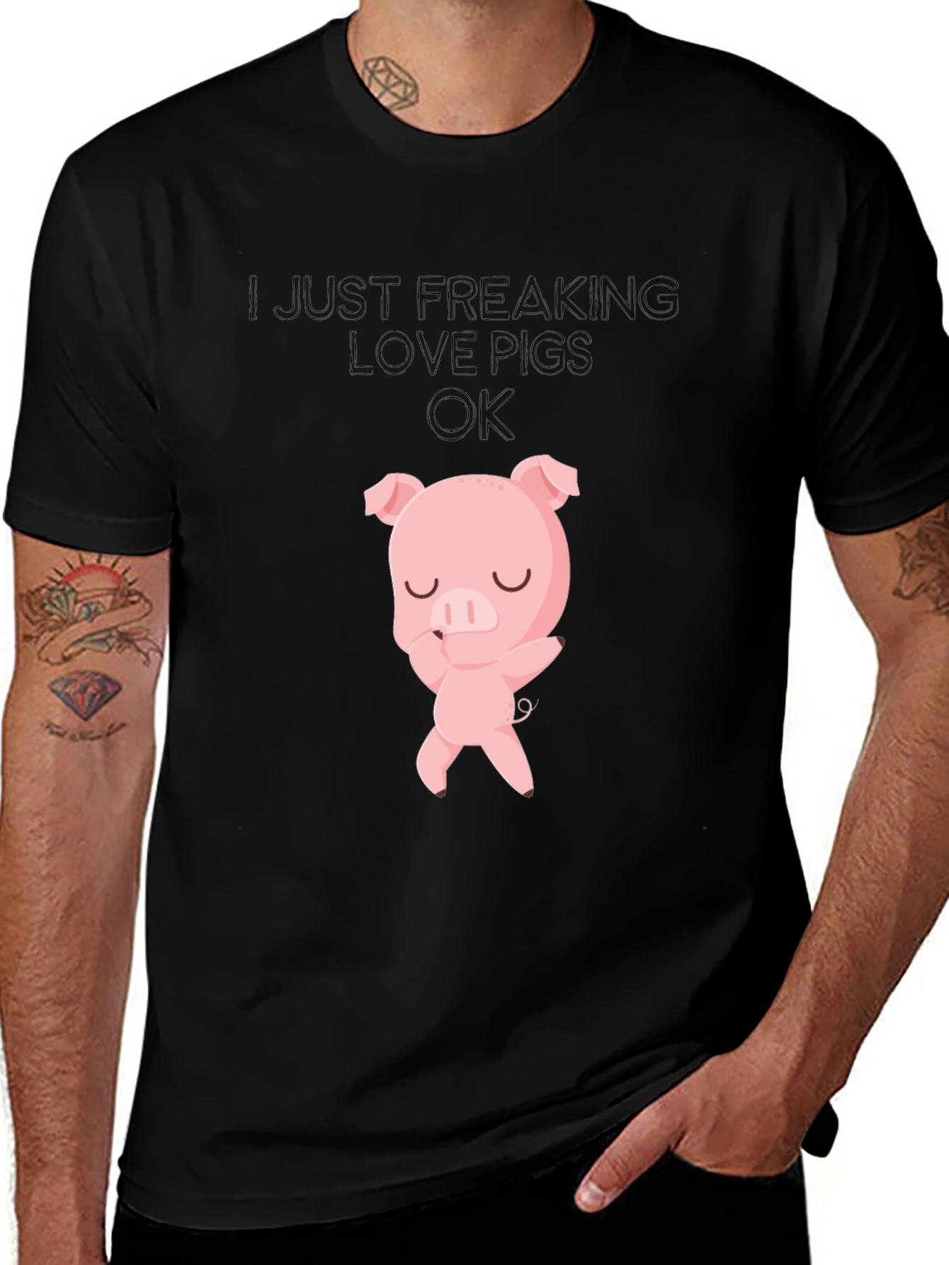 I Love Pigs T-Shirt - Cute Pig Design