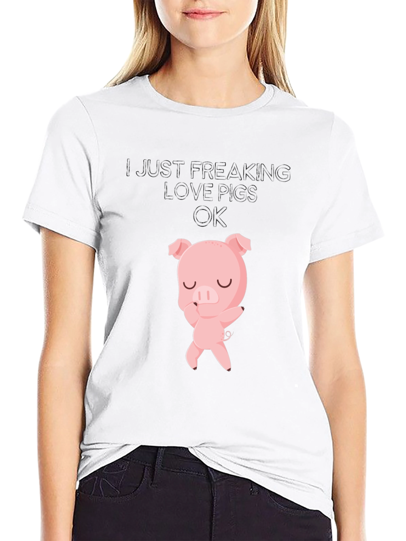 I Love Pigs T-Shirt - Cute Pig Design