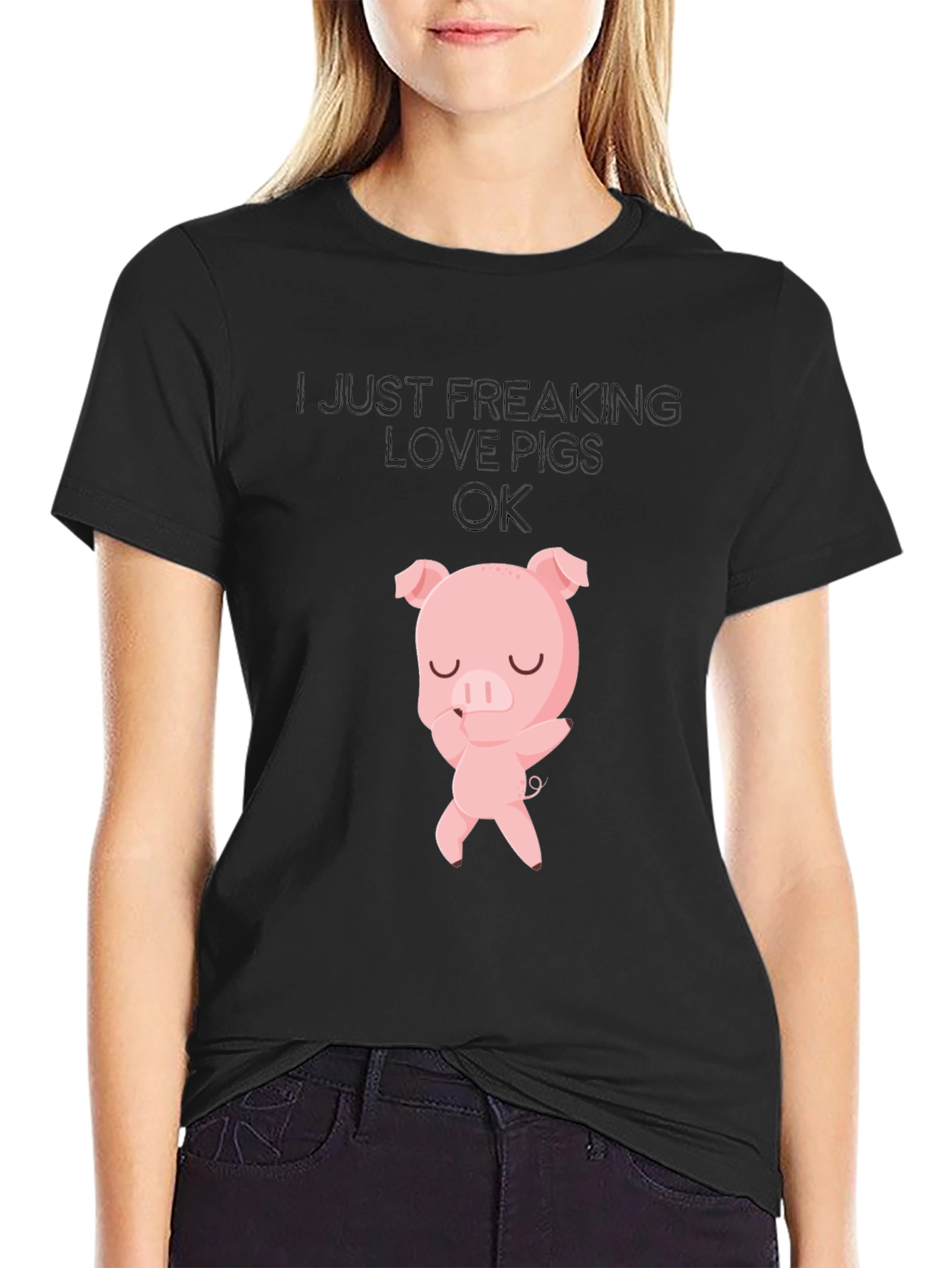 I Love Pigs T-Shirt - Cute Pig Design