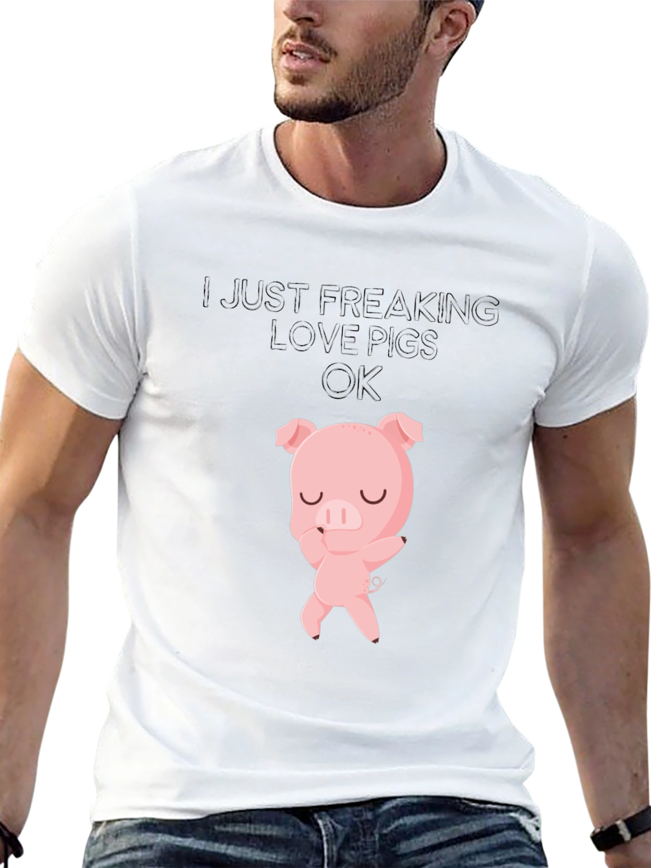 I Love Pigs T-Shirt - Cute Pig Design