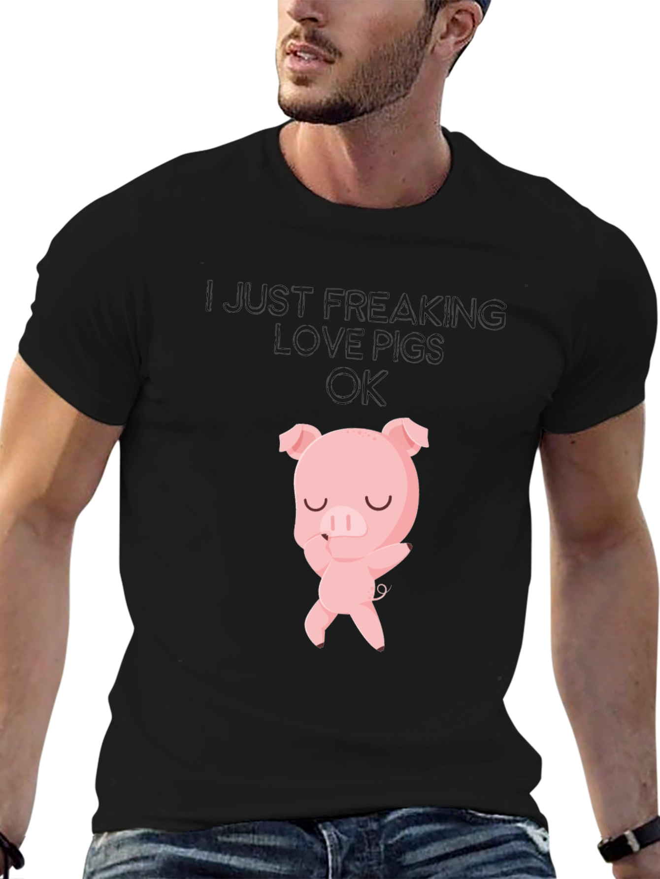 I Love Pigs T-Shirt - Cute Pig Design