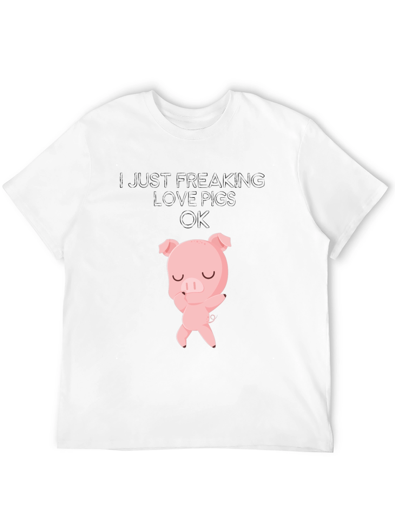 I Love Pigs T-Shirt - Cute Pig Design