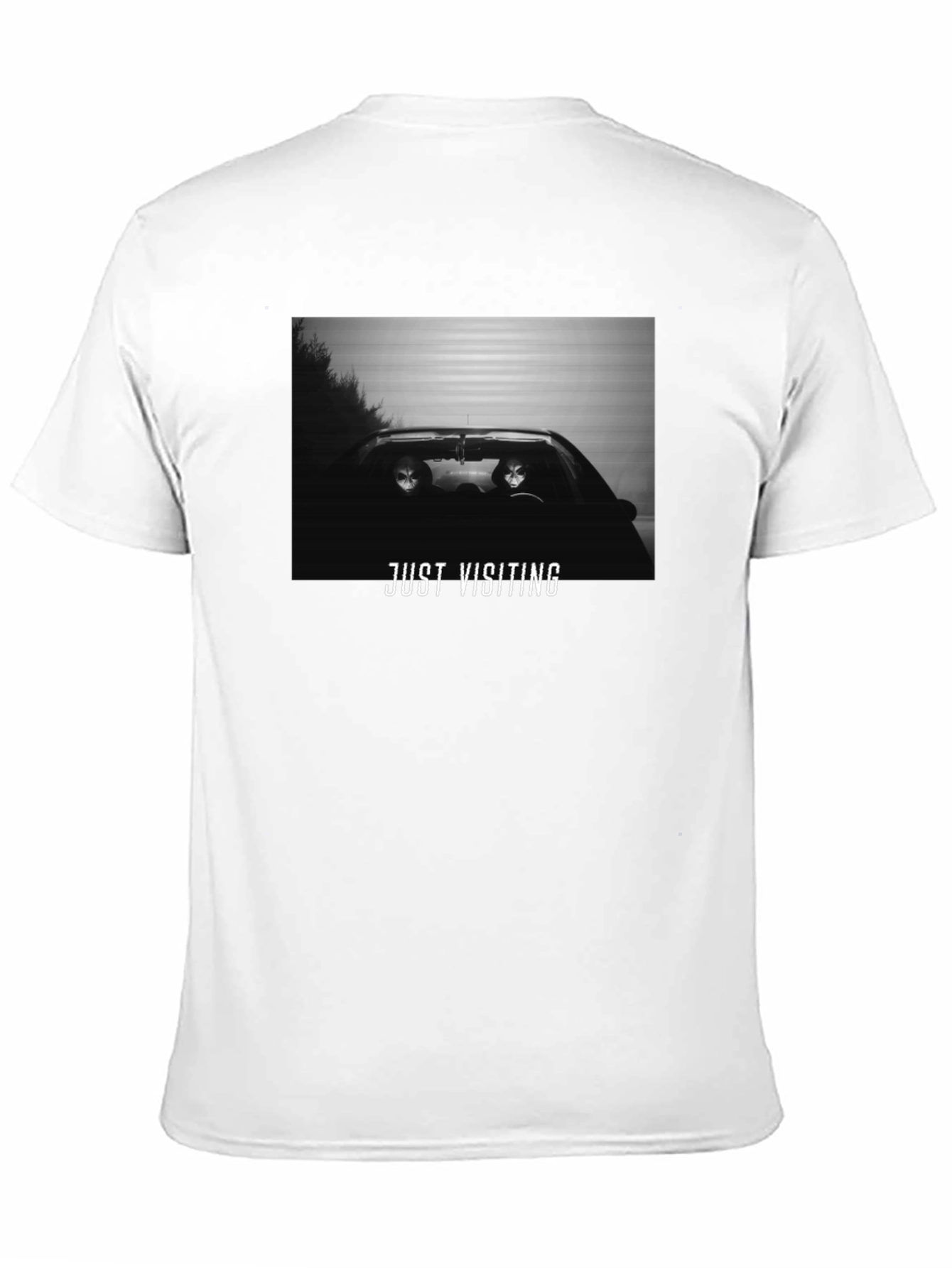 Just Visiting Alien Graphic T-Shirt - Black