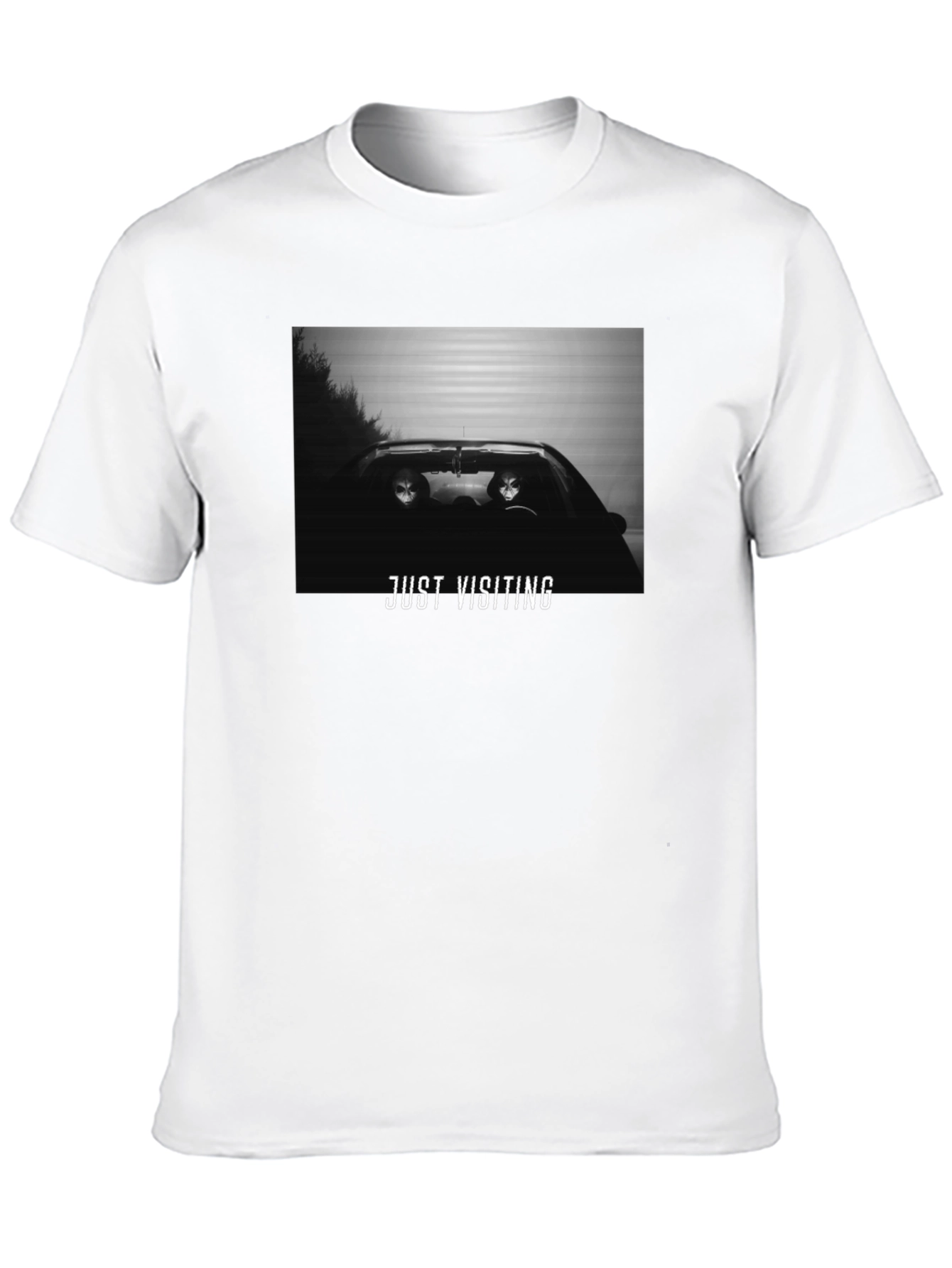Just Visiting Alien Graphic T-Shirt - Black