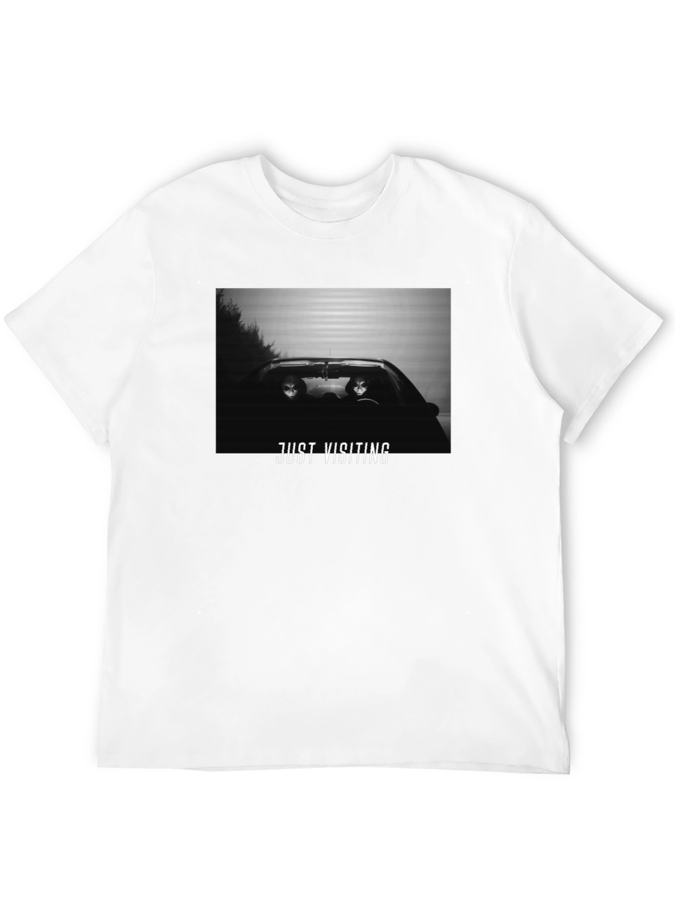 Just Visiting Alien Graphic T-Shirt - Black