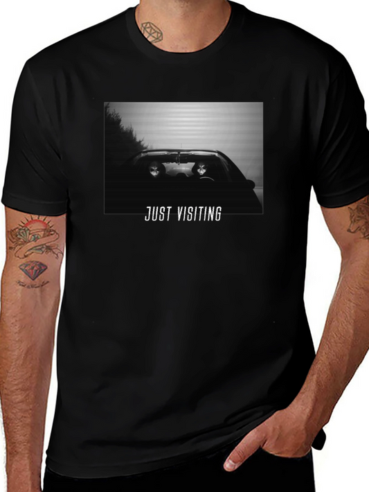 Just Visiting Alien Graphic T-Shirt - Black