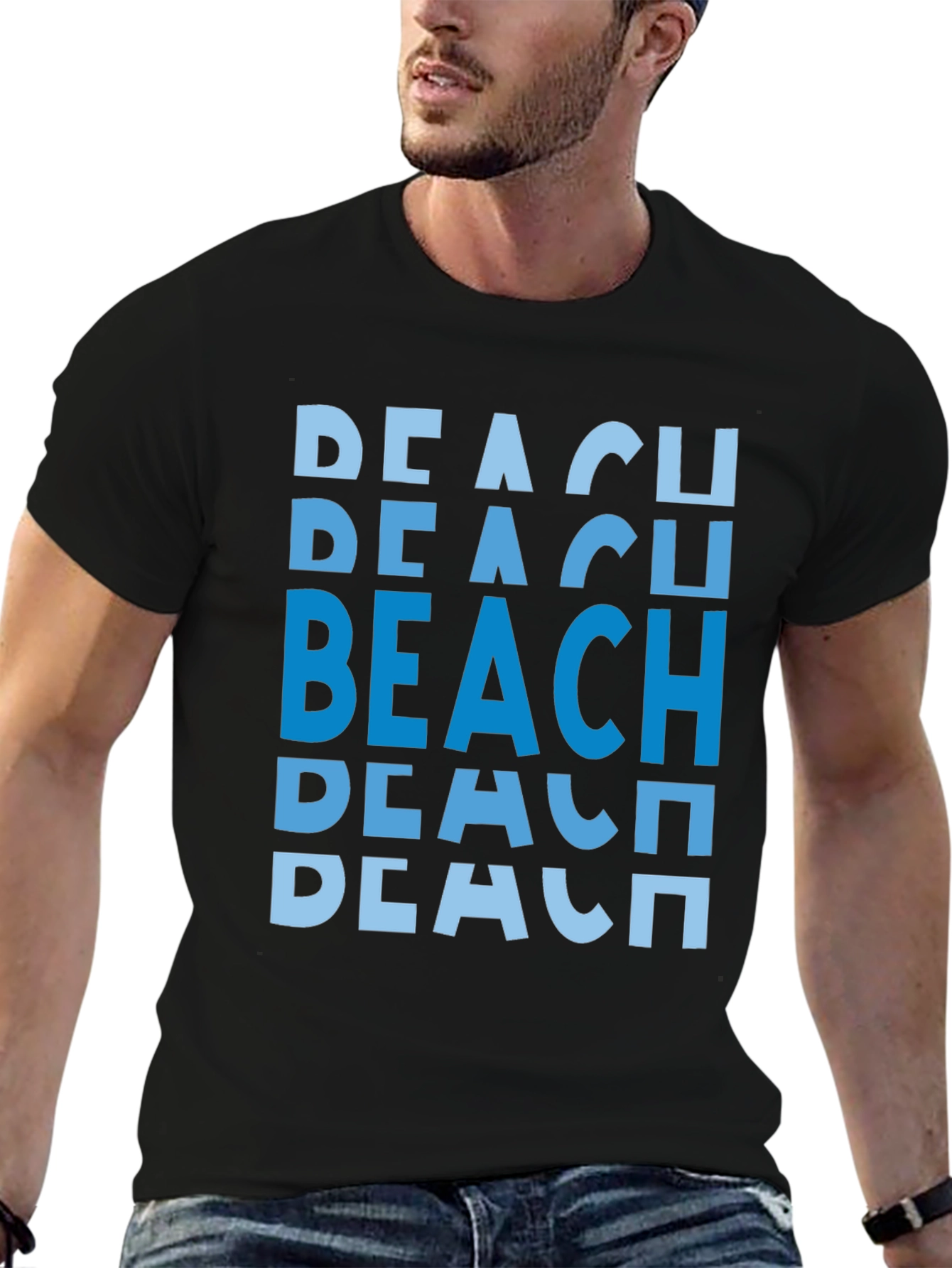 Beach Text Graphic T-Shirt | Relaxed Fit