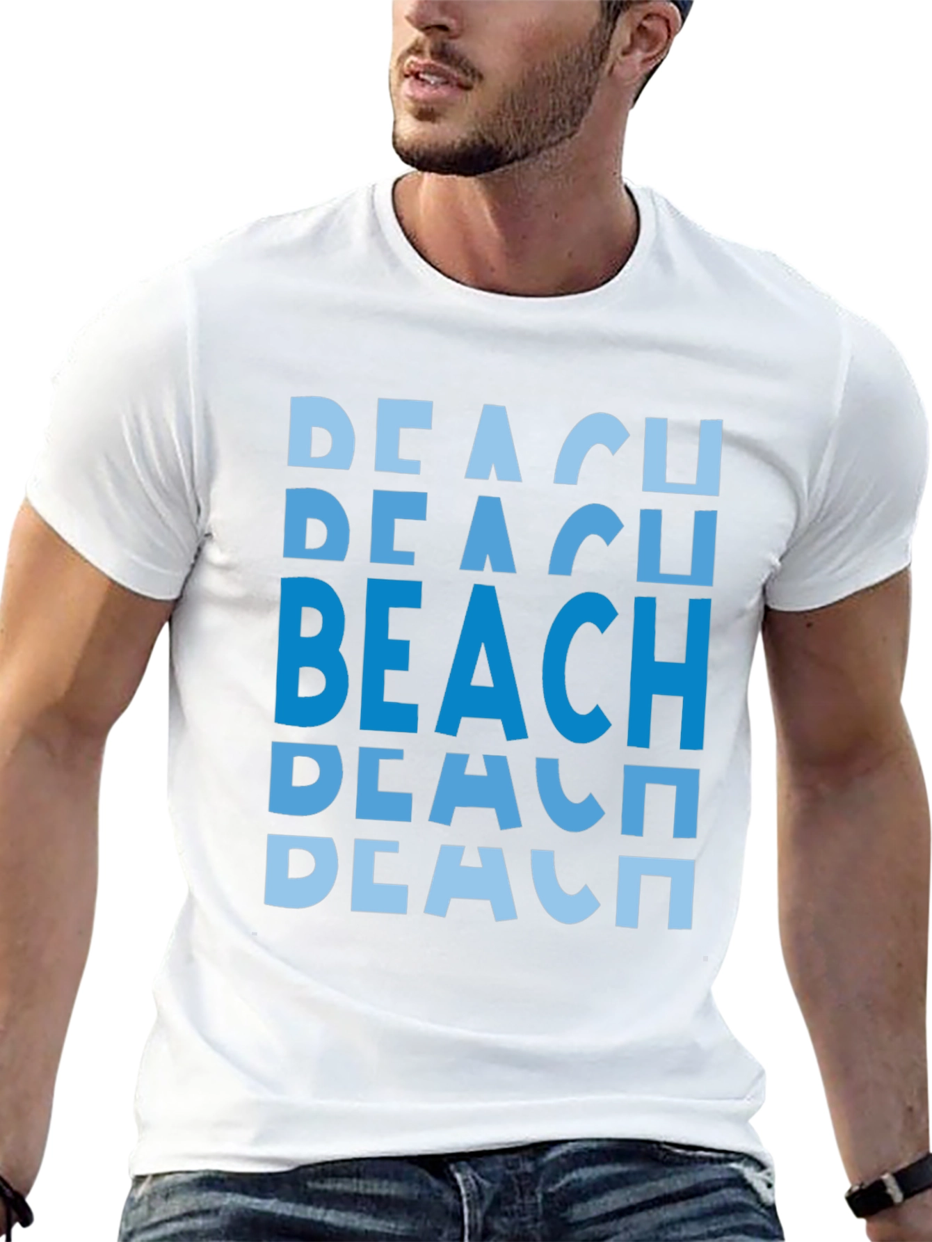 Beach Text Graphic T-Shirt | Relaxed Fit