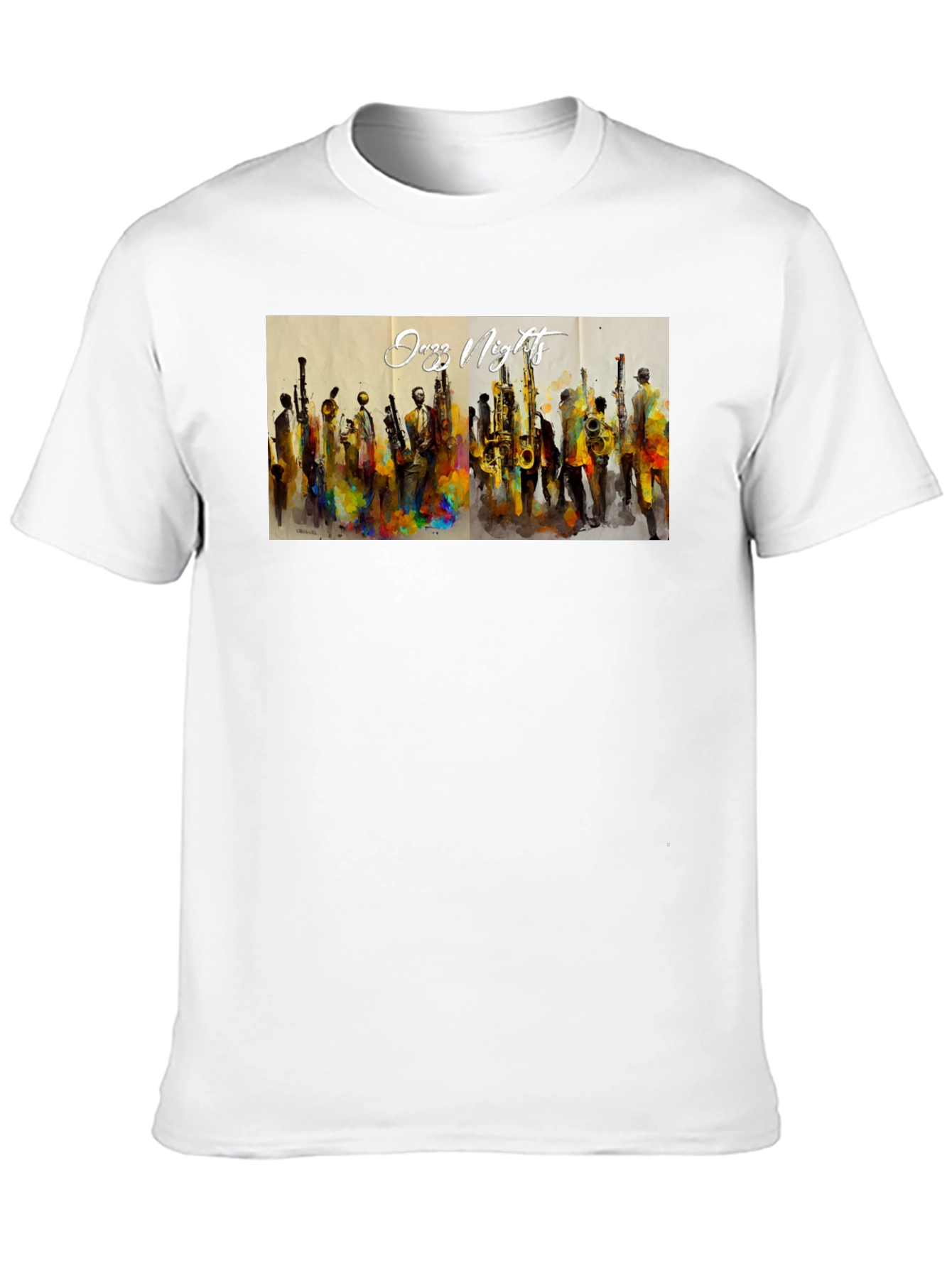 Jazz Nights Graphic Print Black T-Shirt