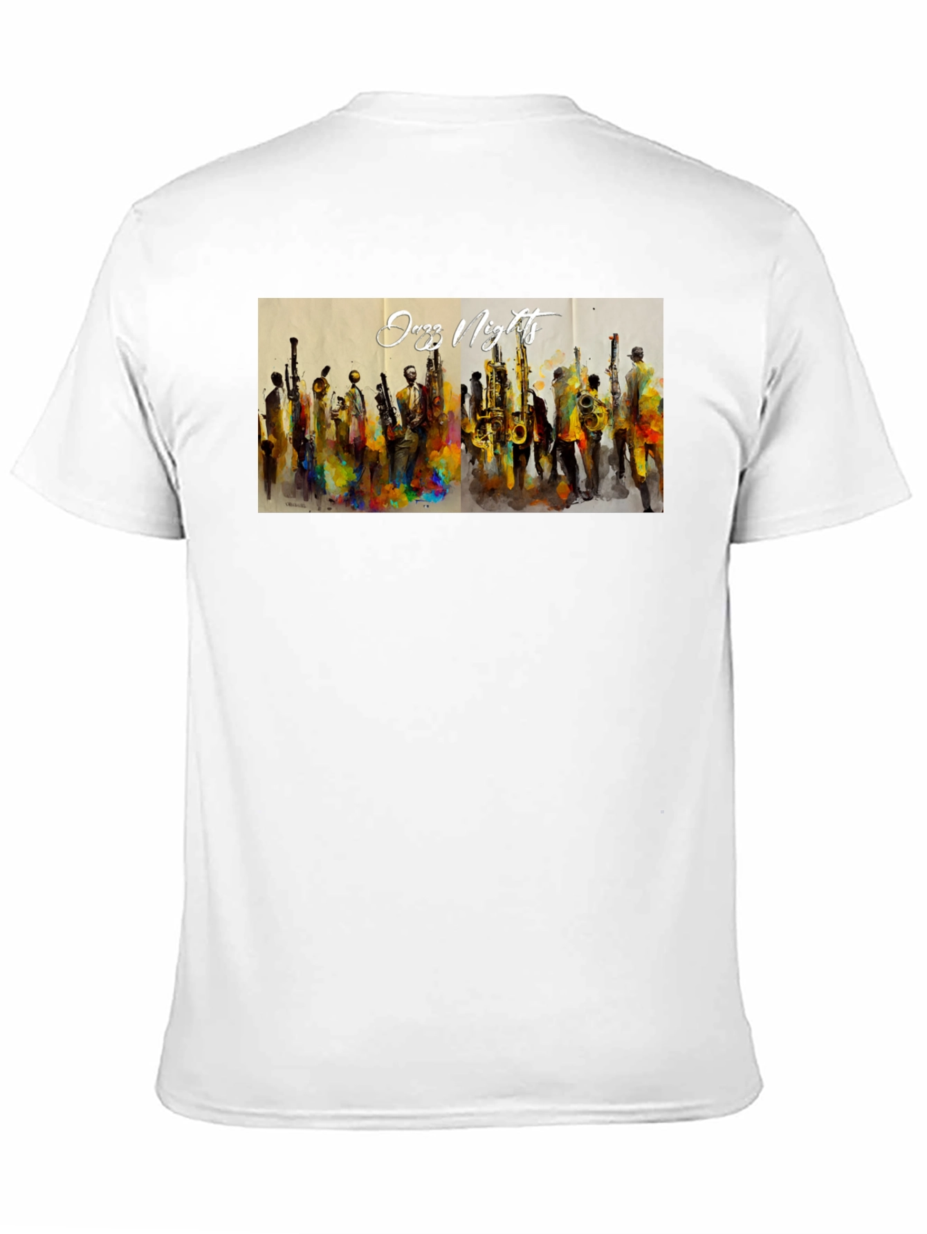 Jazz Nights Graphic Print Black T-Shirt