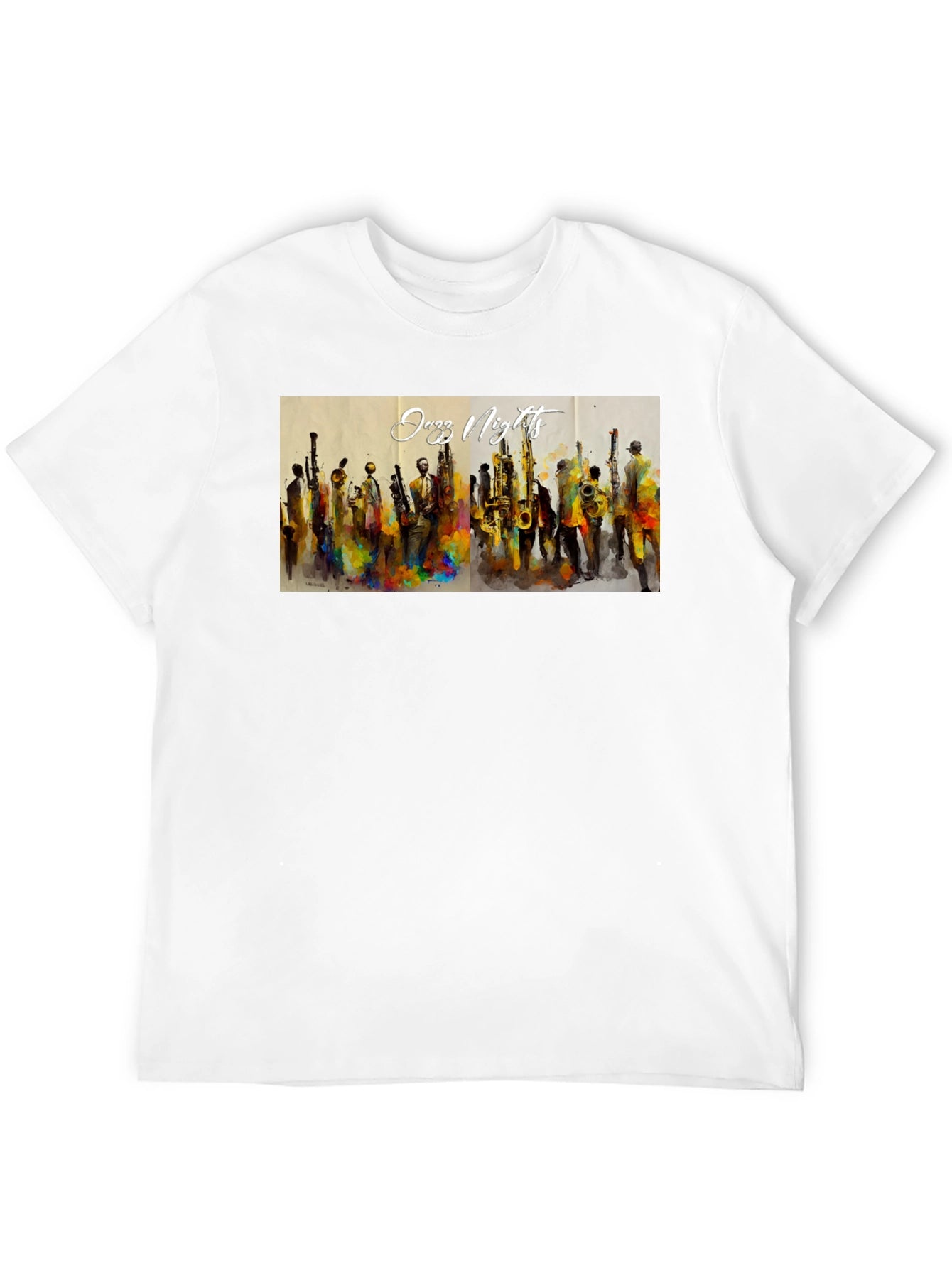 Jazz Nights Graphic Print Black T-Shirt