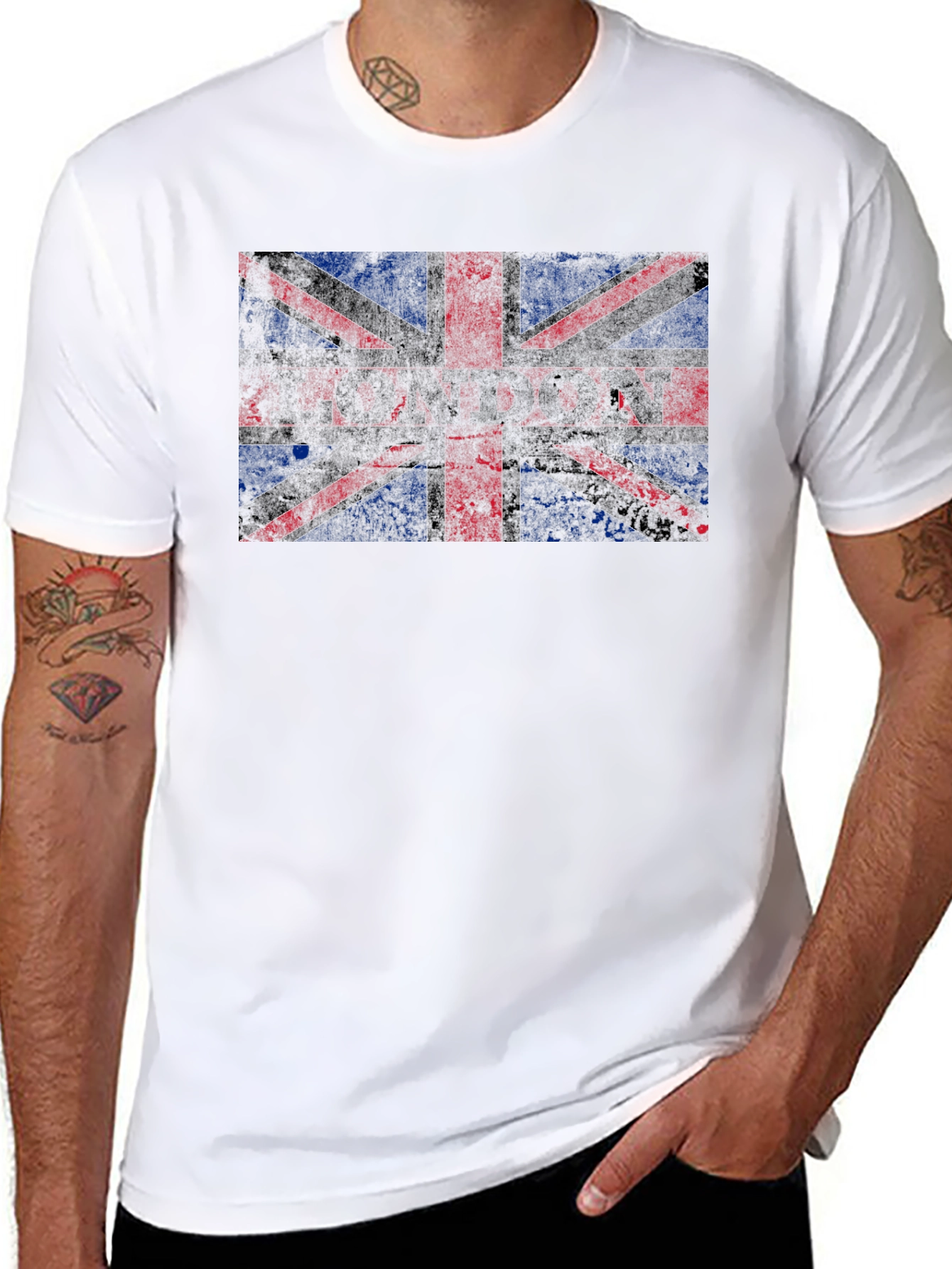 London Union Jack Graphic Black T-Shirt