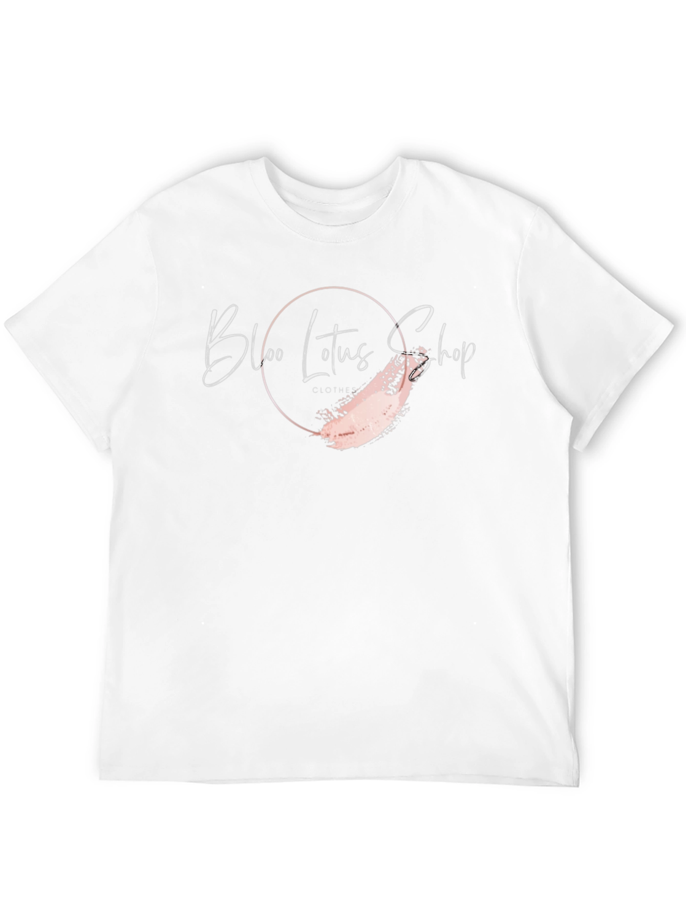 Black Tee with Bloo Lotus Shop Graphic