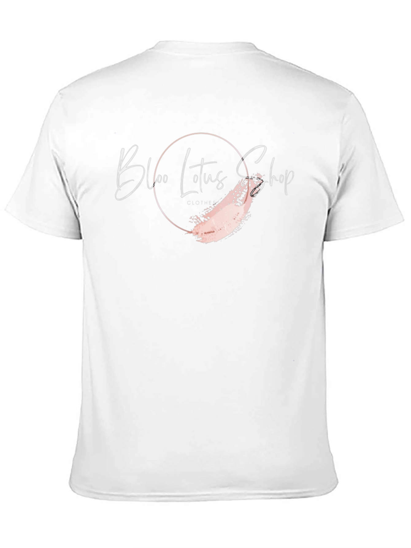 Black Tee with Bloo Lotus Shop Graphic