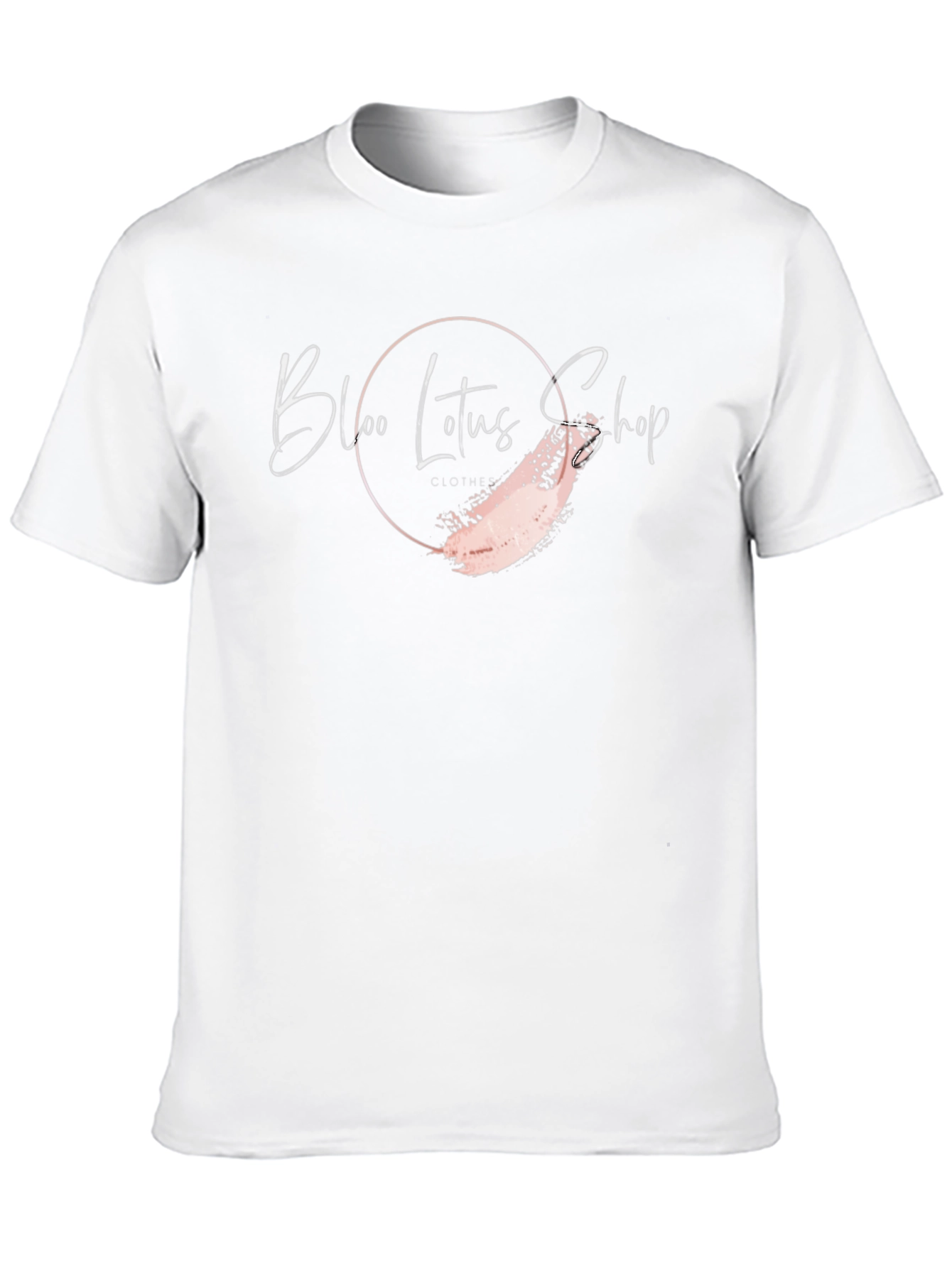 Black Tee with Bloo Lotus Shop Graphic