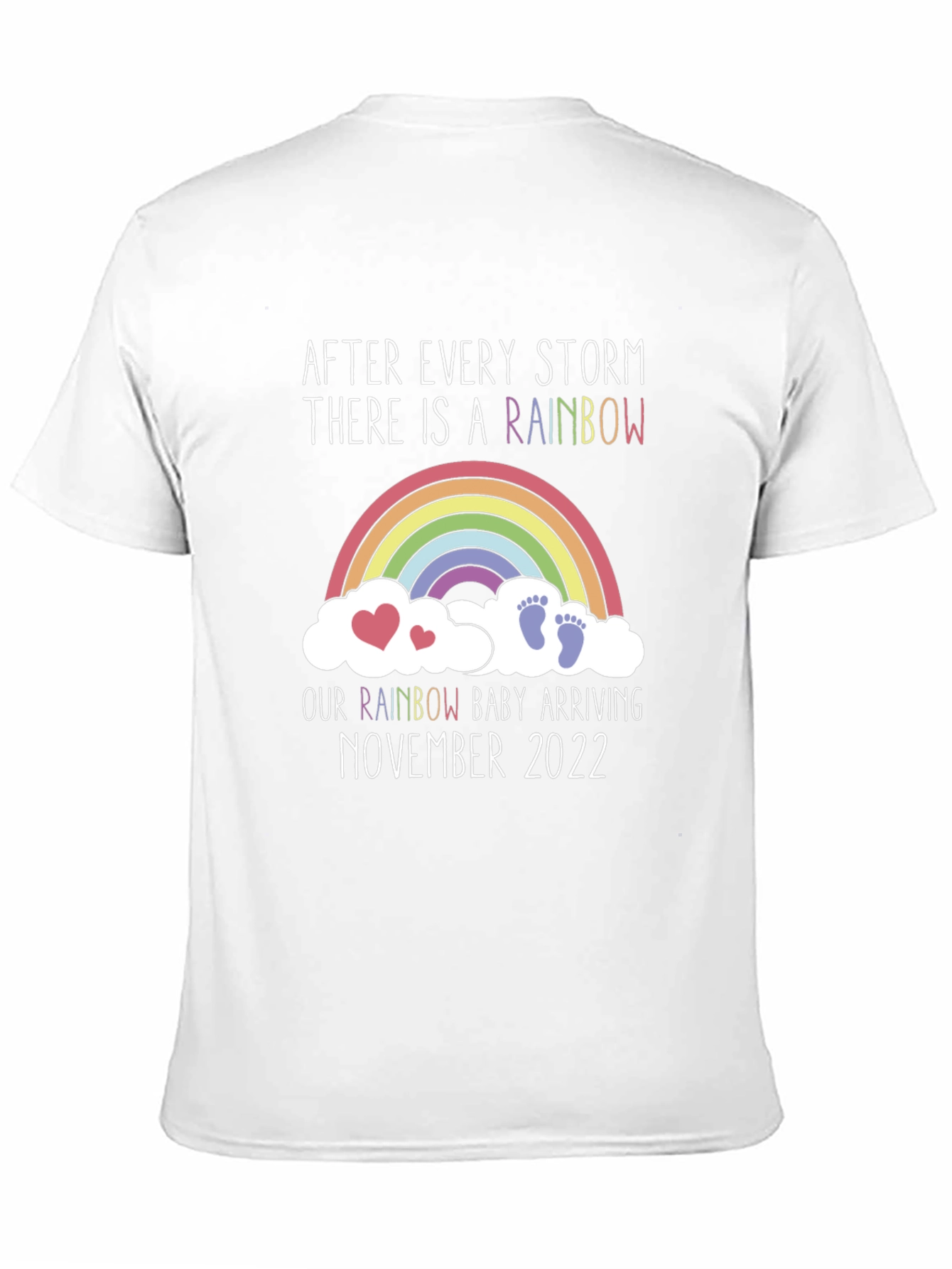 Rainbow Baby Announcement T-Shirt November 2022
