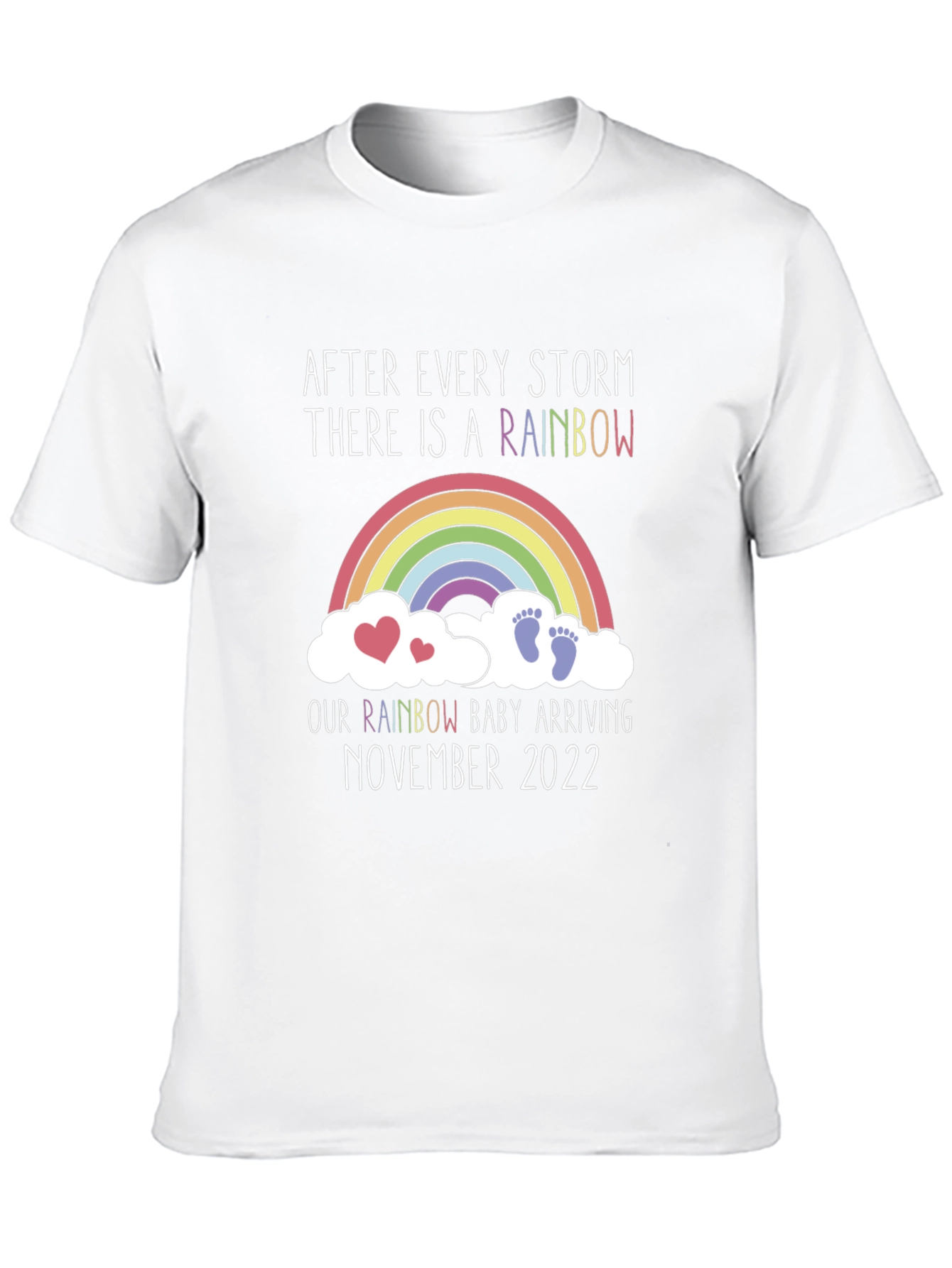 Rainbow Baby Announcement T-Shirt November 2022