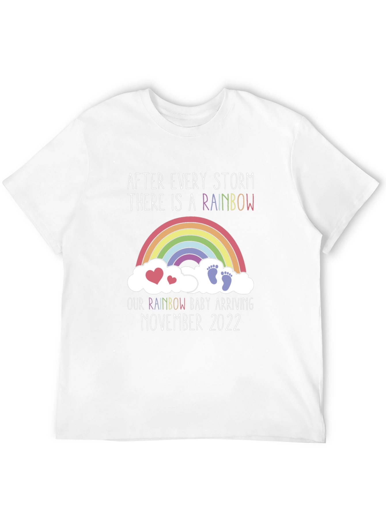 Rainbow Baby Announcement T-Shirt November 2022