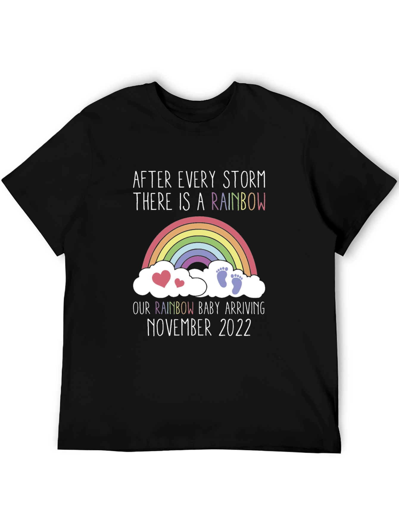 Rainbow Baby Announcement T-Shirt November 2022