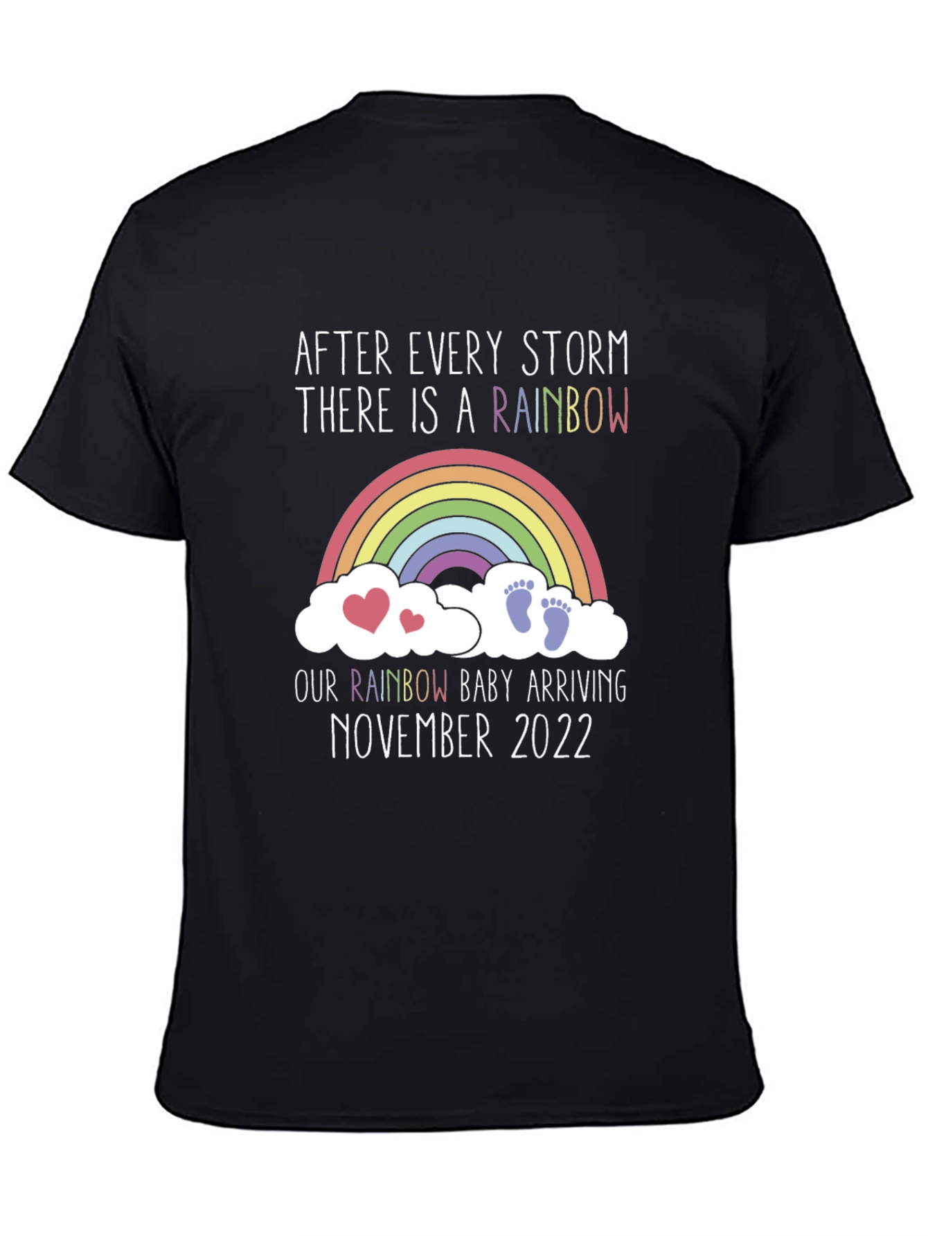 Rainbow Baby Announcement T-Shirt November 2022