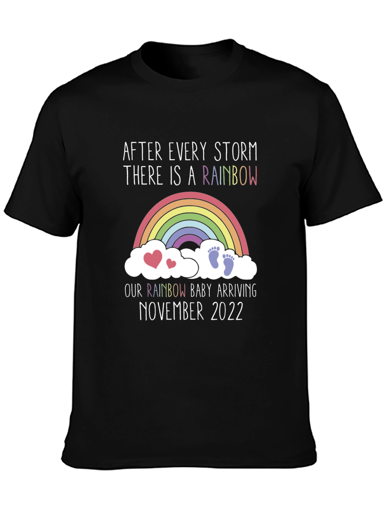Rainbow Baby Announcement T-Shirt November 2022
