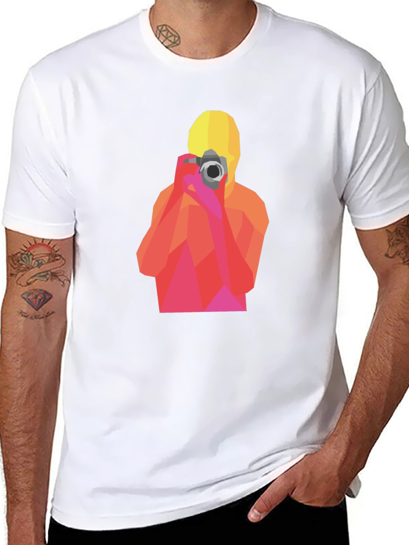 Geometric Photographer Graphic T-Shirt
