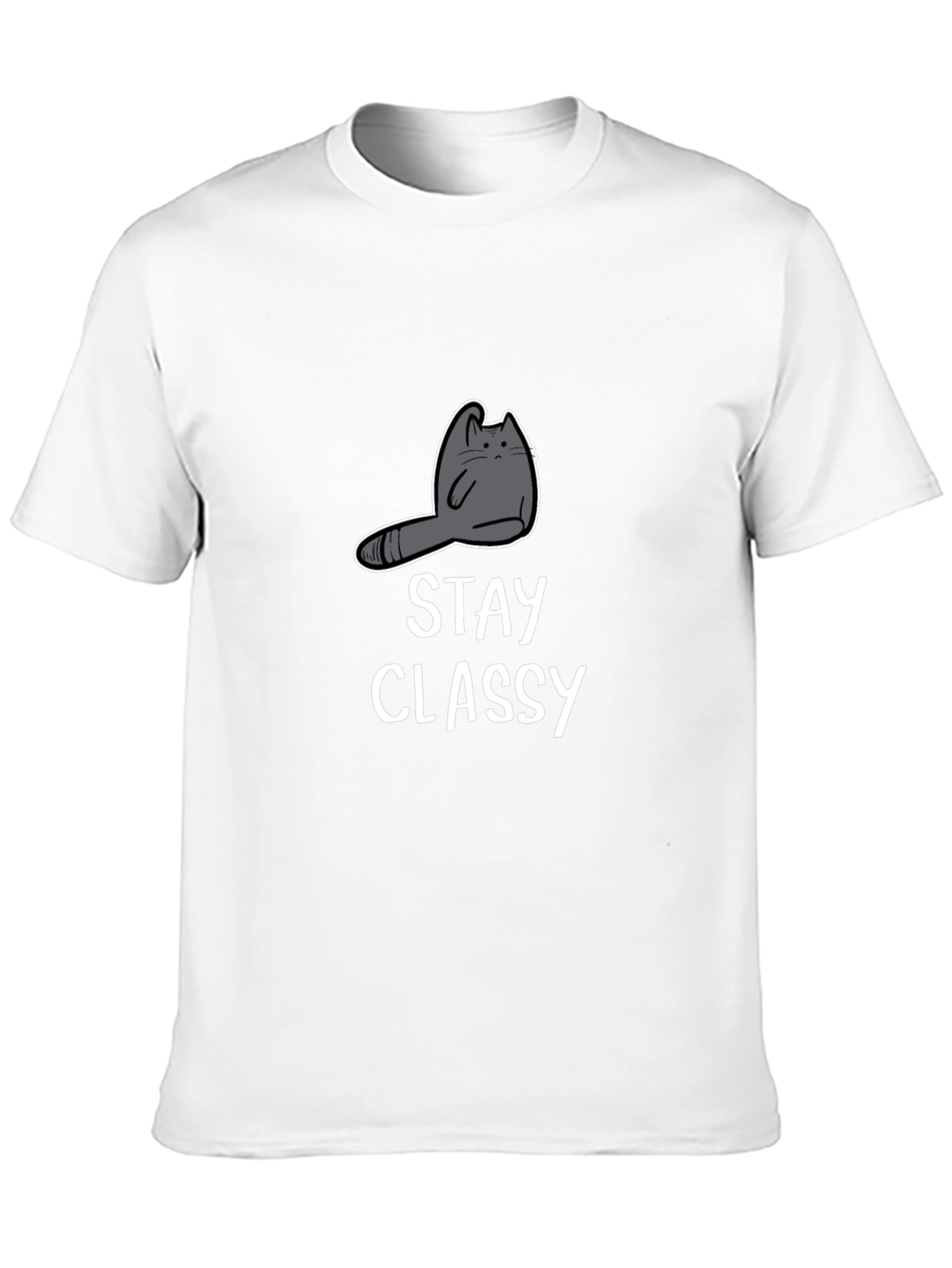 Stay Classy Cat Graphic Tee - Unisex Cotton T-Shirt