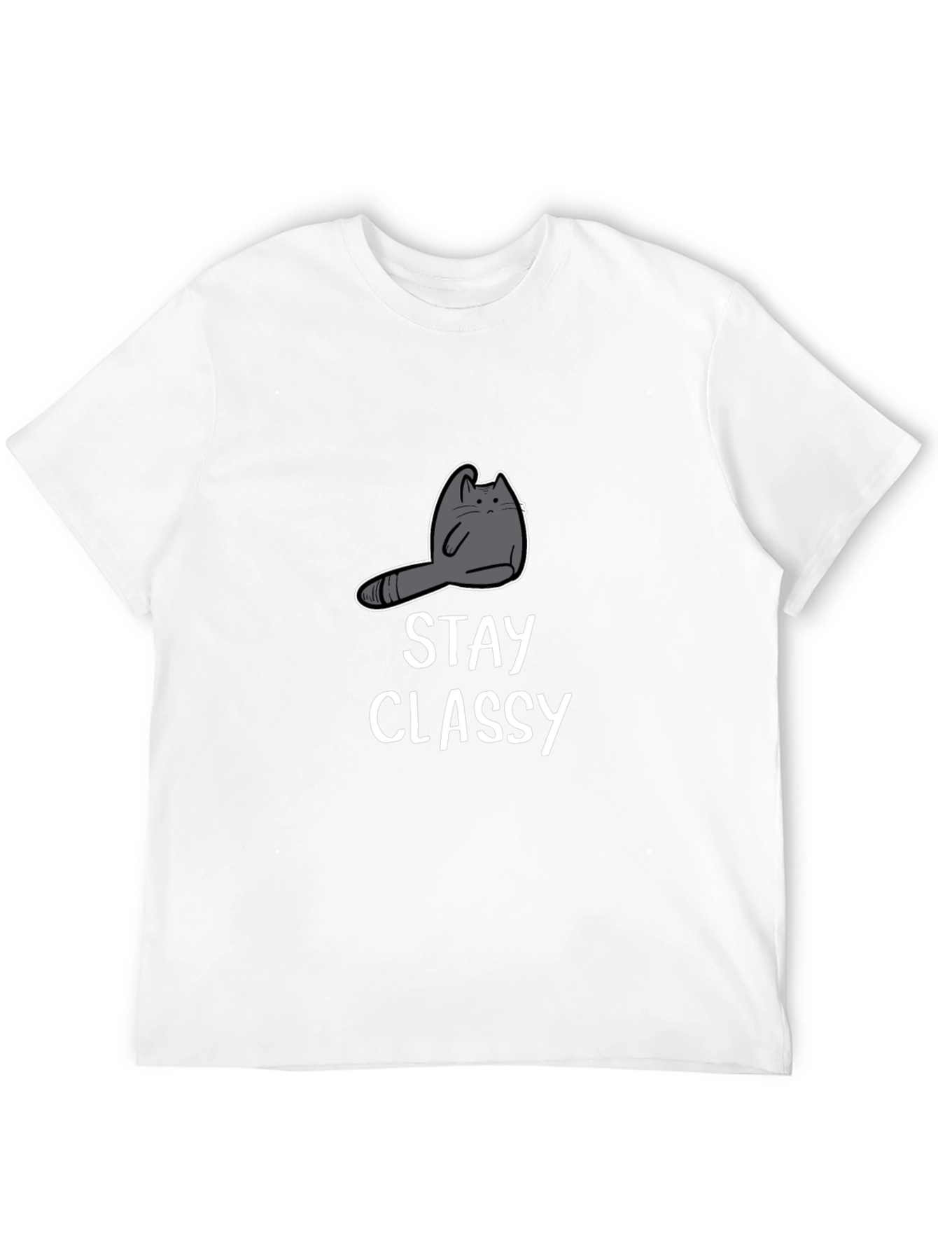Stay Classy Cat Graphic Tee - Unisex Cotton T-Shirt