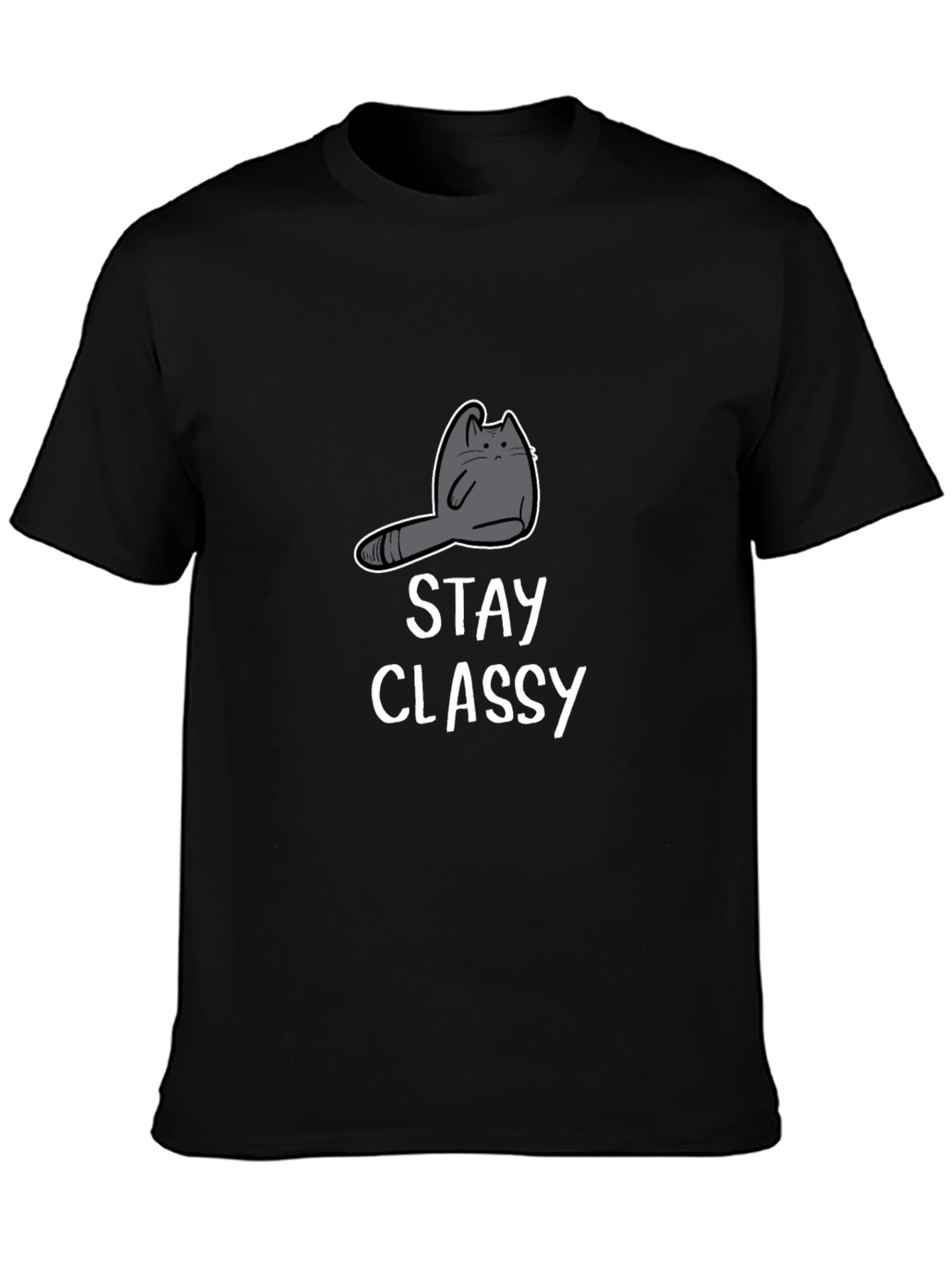 Stay Classy Cat Graphic Tee - Unisex Cotton T-Shirt