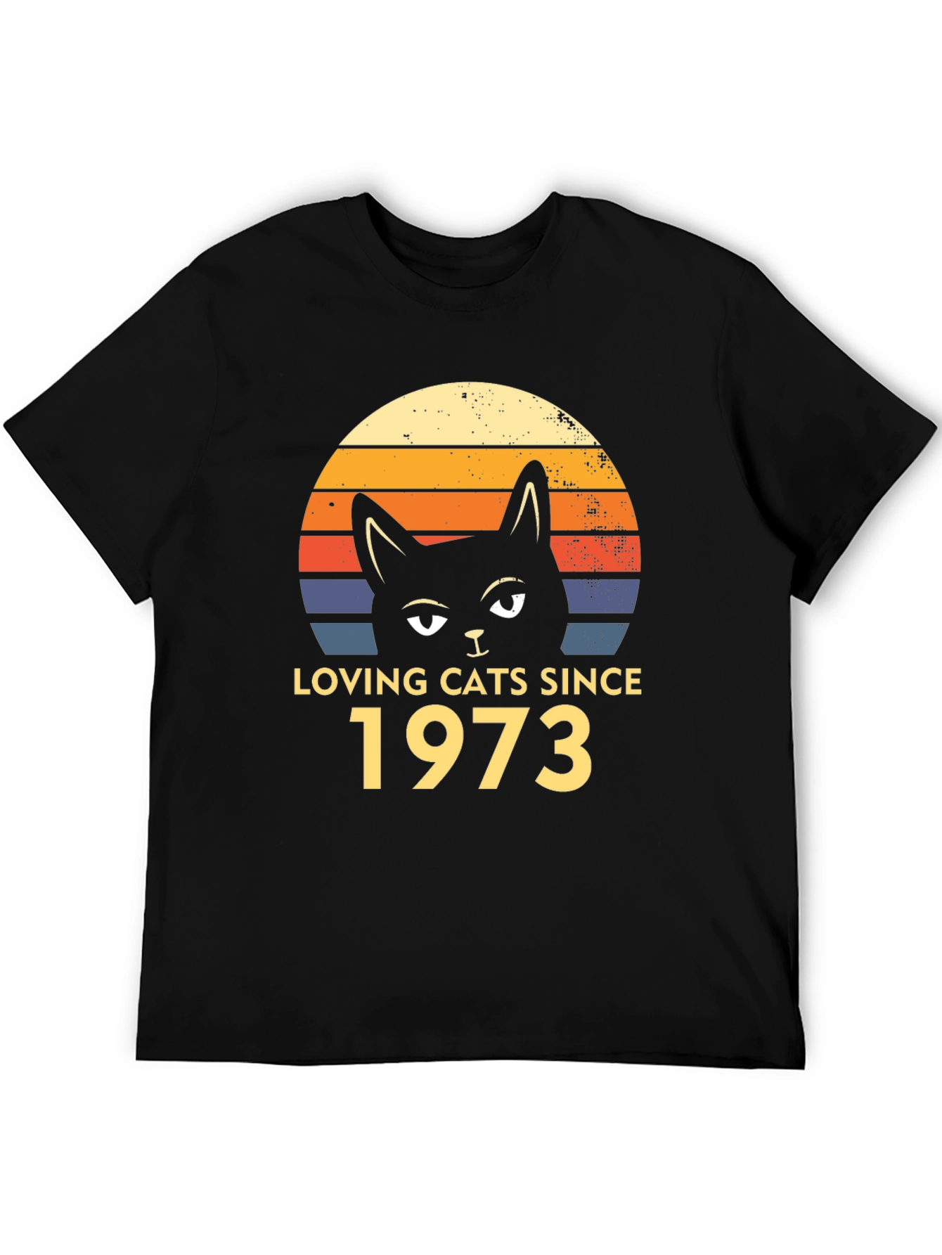 Loving Cats Since 1973 Retro Graphic T-Shirt