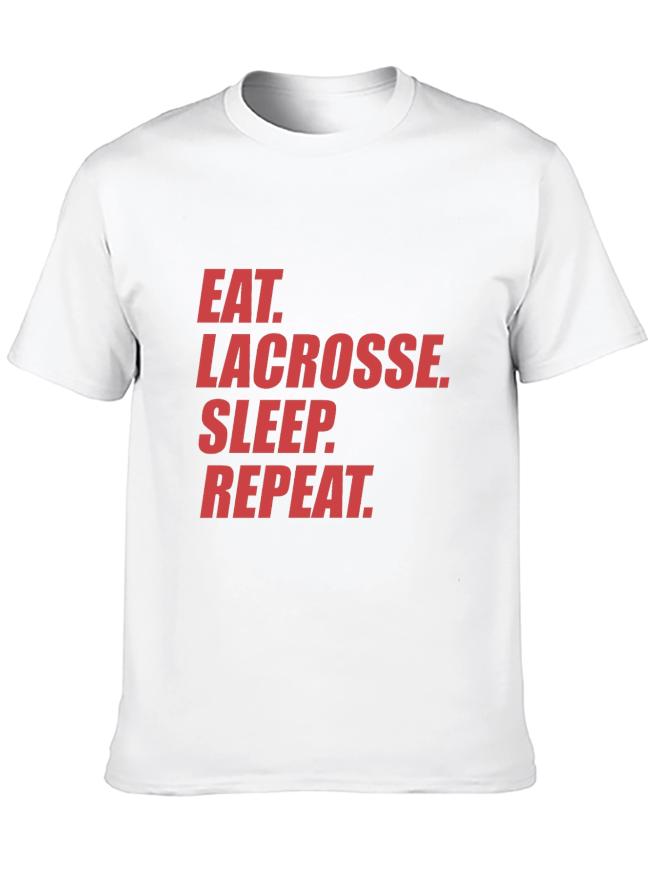 Eat. Lacrosse. Sleep. Repeat. Black Graphic Tee