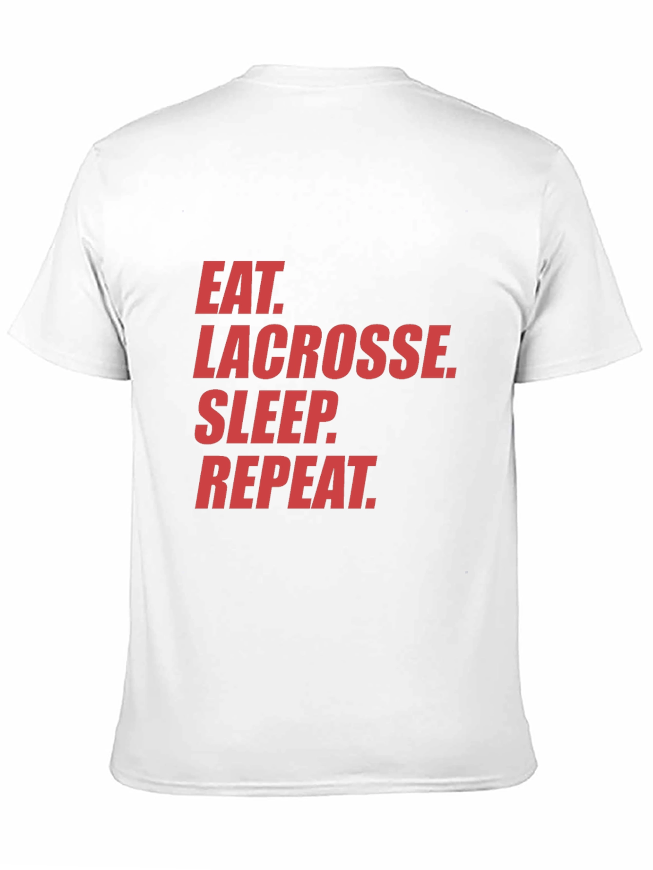Eat. Lacrosse. Sleep. Repeat. Black Graphic Tee