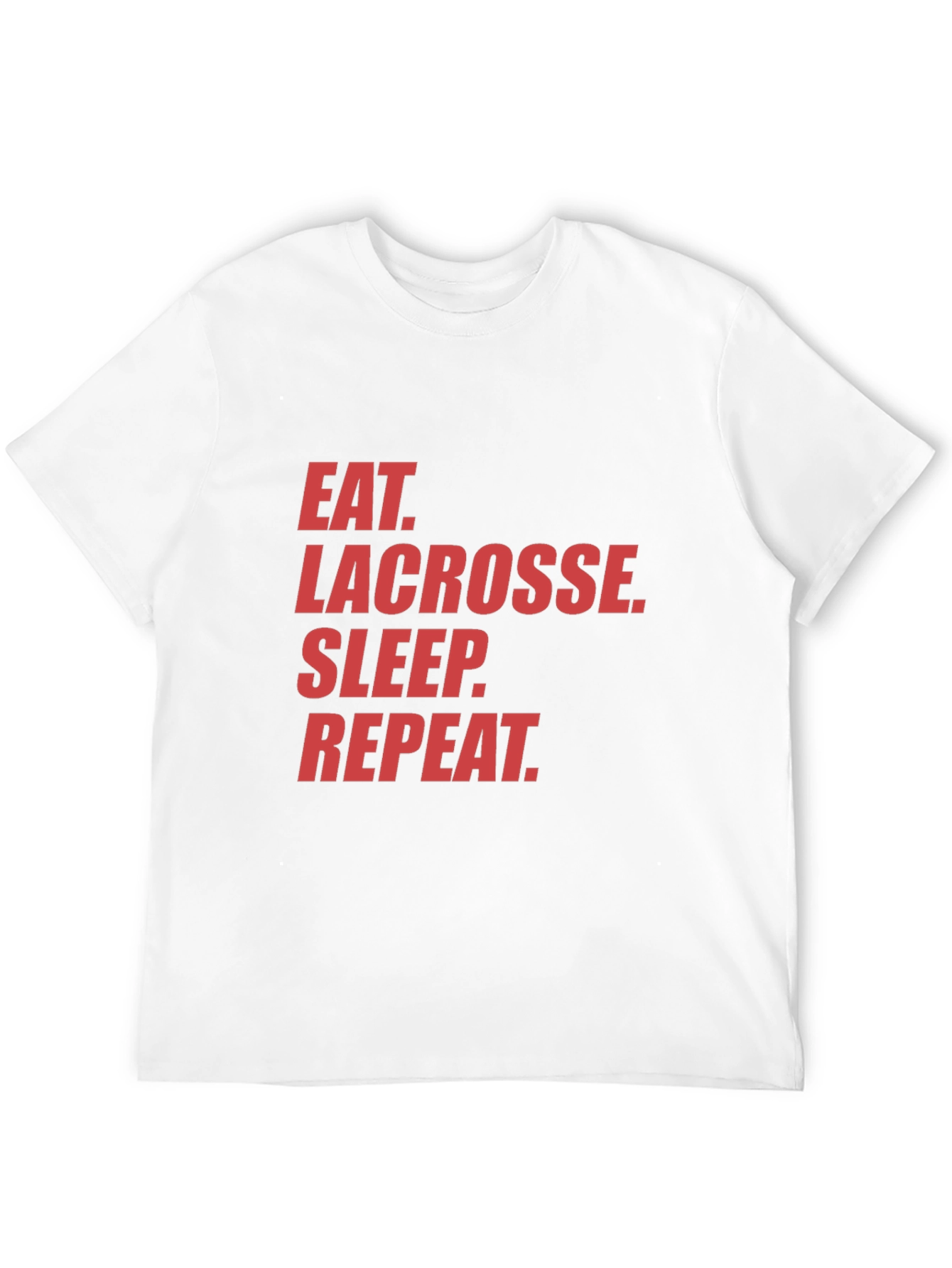 Eat. Lacrosse. Sleep. Repeat. Black Graphic Tee