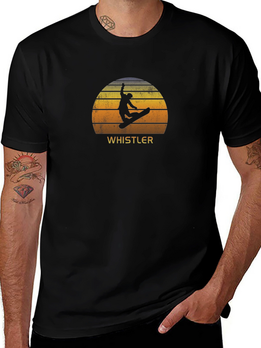 Whistler Sunset Snowboarder Graphic Tee