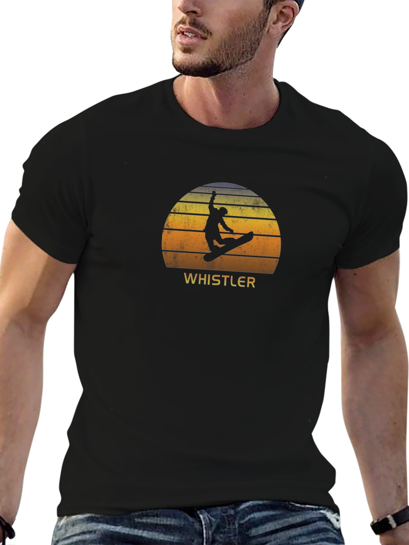 Whistler Sunset Snowboarder Graphic Tee